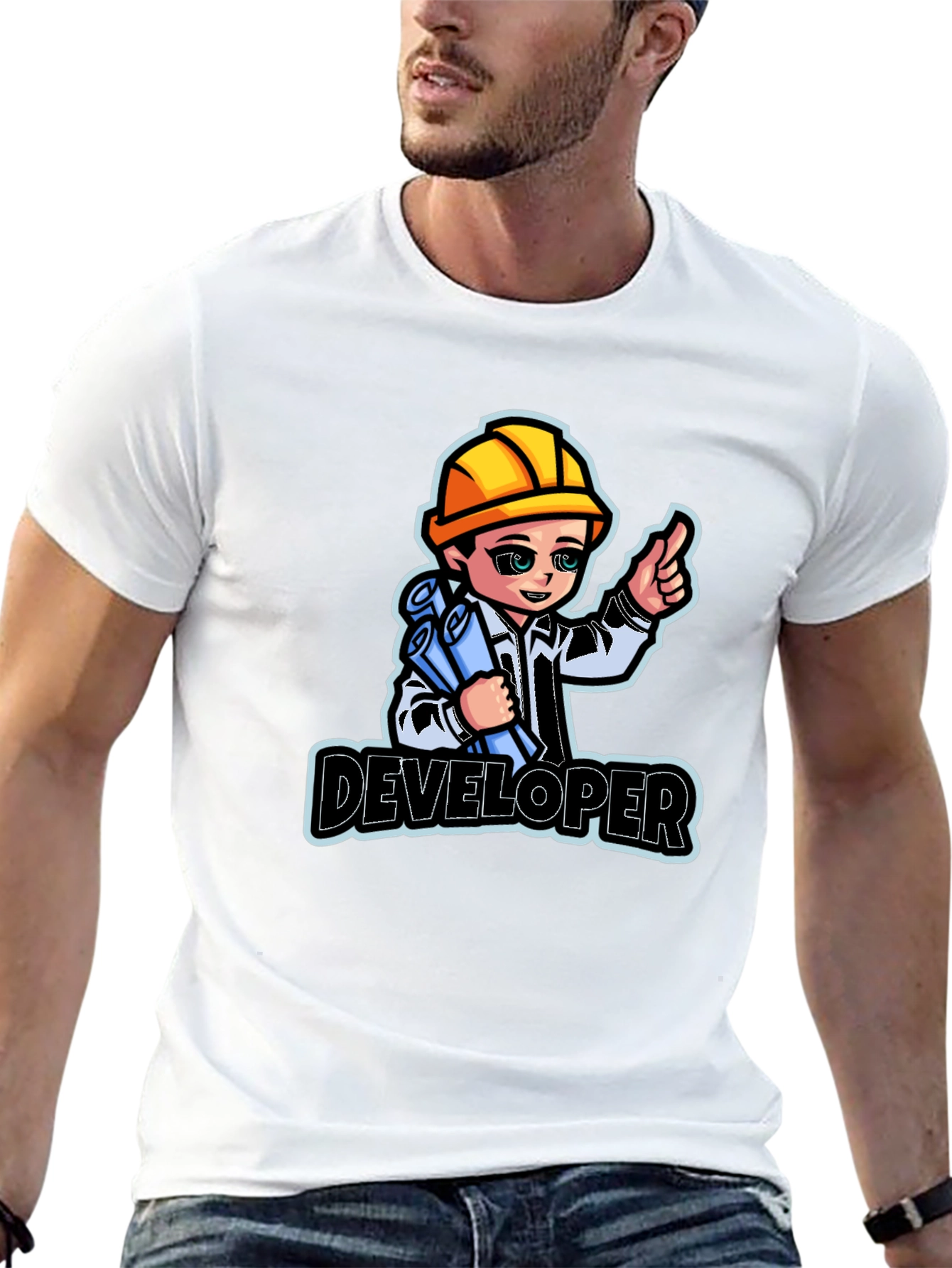 Developer Cartoon T-Shirt - Architect Engineer Tee