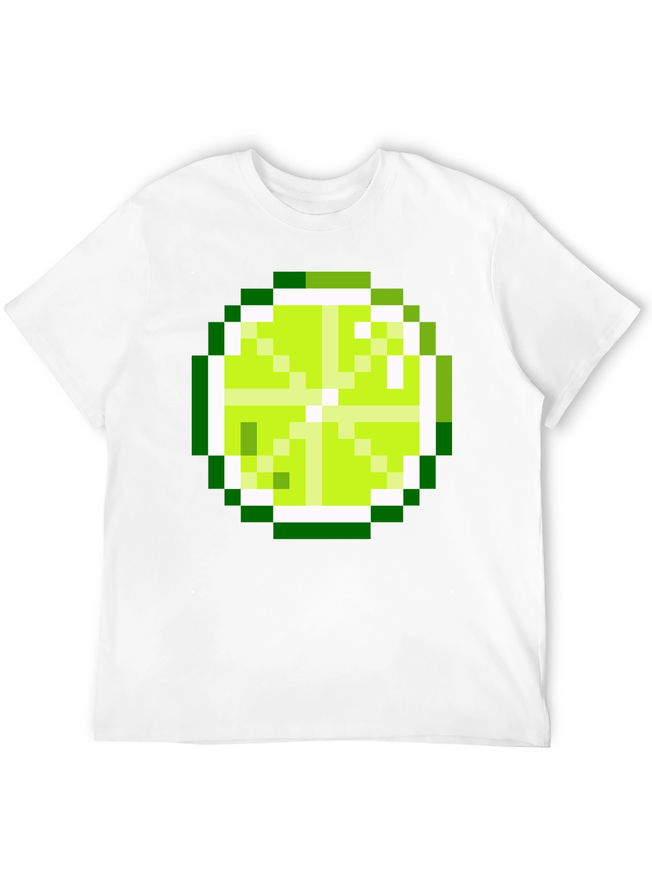 Pixel Lime Graphic Tee - Black Cotton T-Shirt