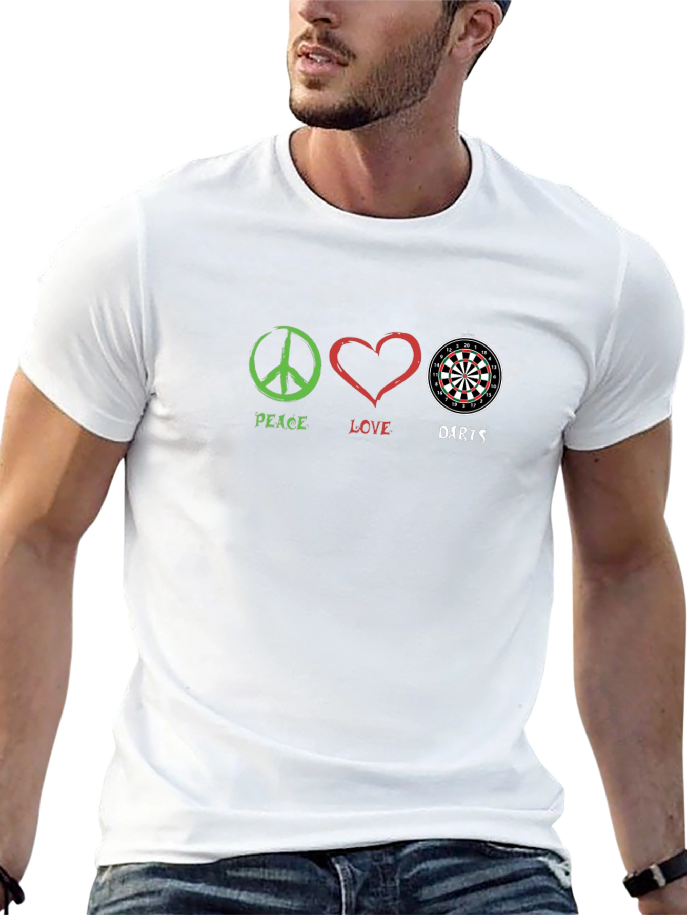 Peace Love Darts Graphic T-Shirt