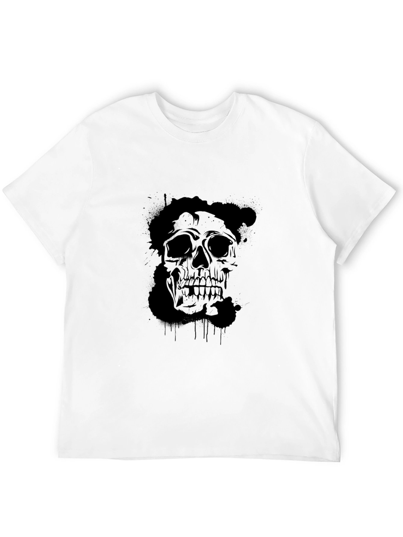 Skull Graphic Black T-Shirt - Edgy Streetwear Style