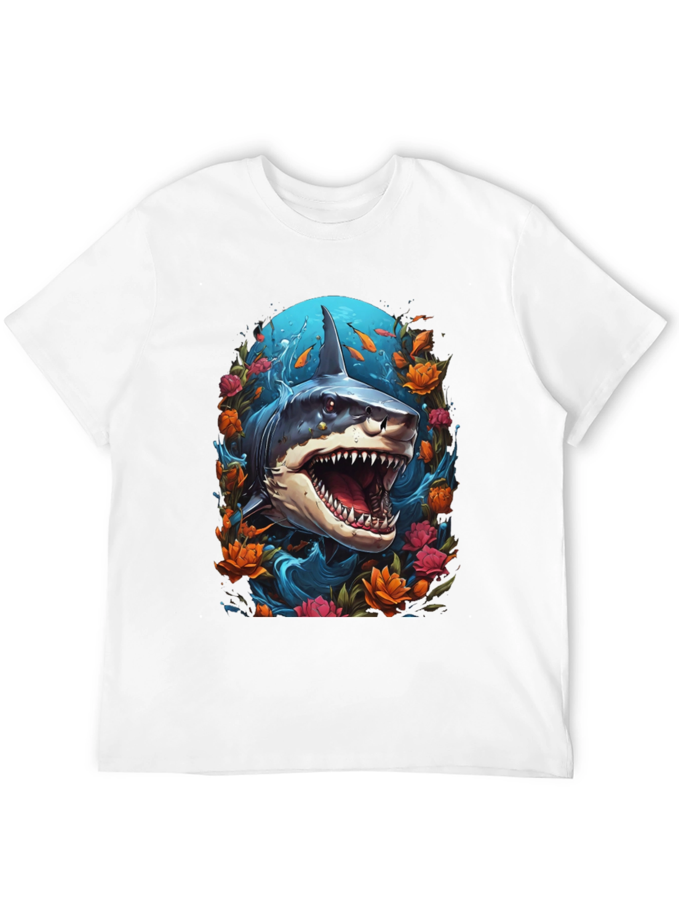 Shark Floral Graphic Tee