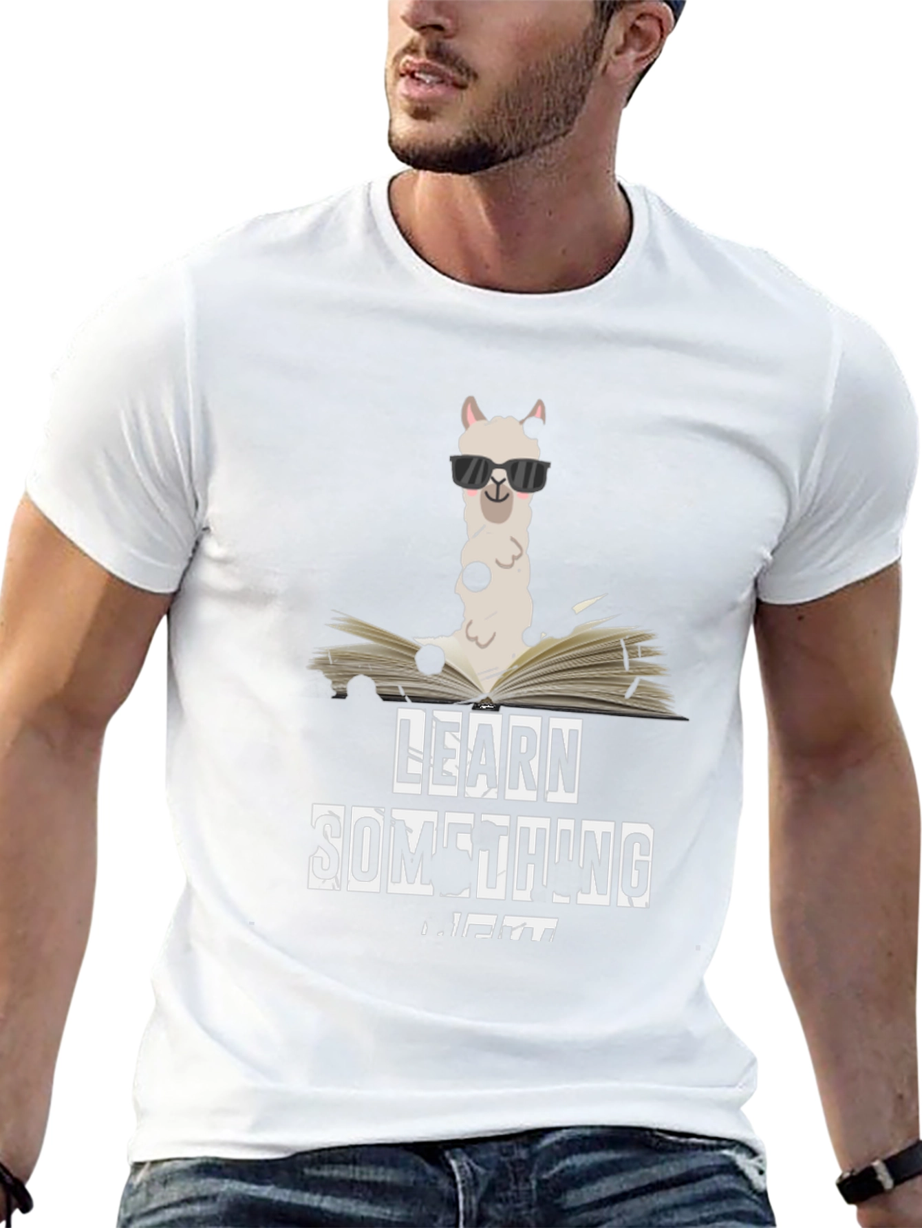 Learn Something New Llama Graphic Tee
