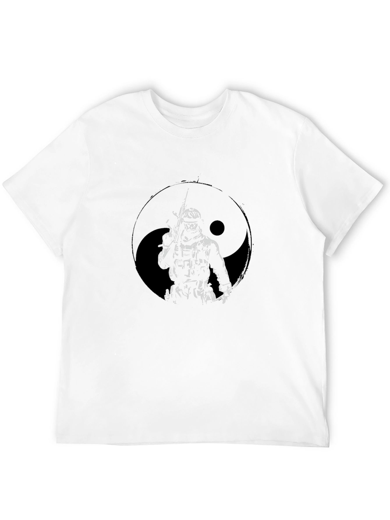 Yin Yang Soldier Graphic Tee - Black