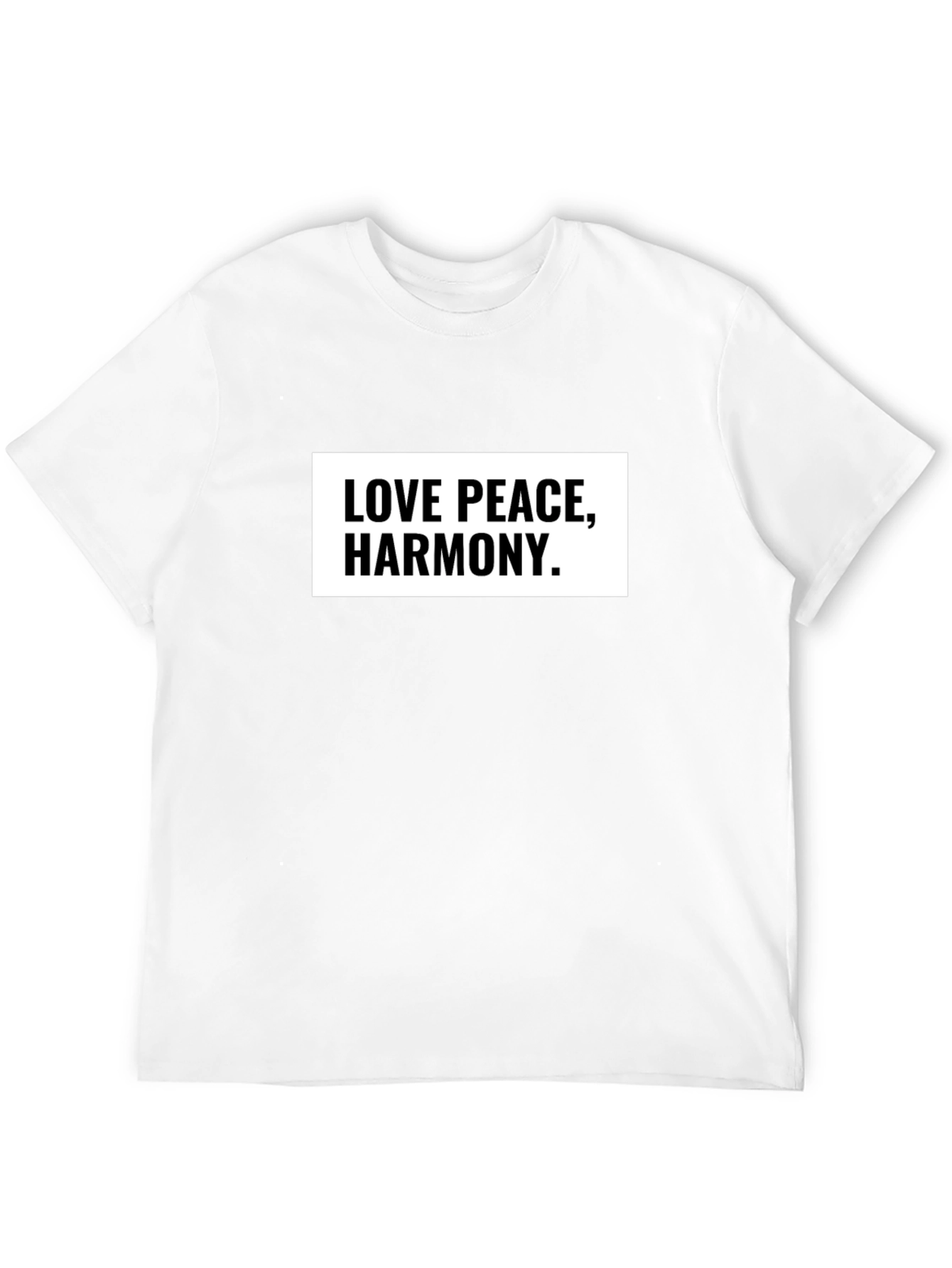 Love Peace Harmony Graphic Tee - Black