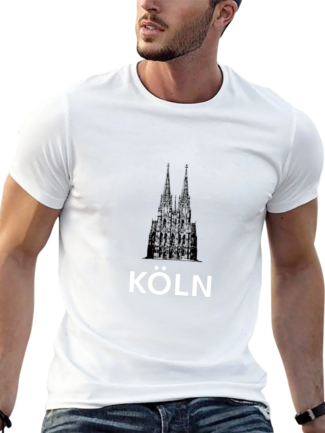 Köln Cathedral Black Graphic Tee - City Pride