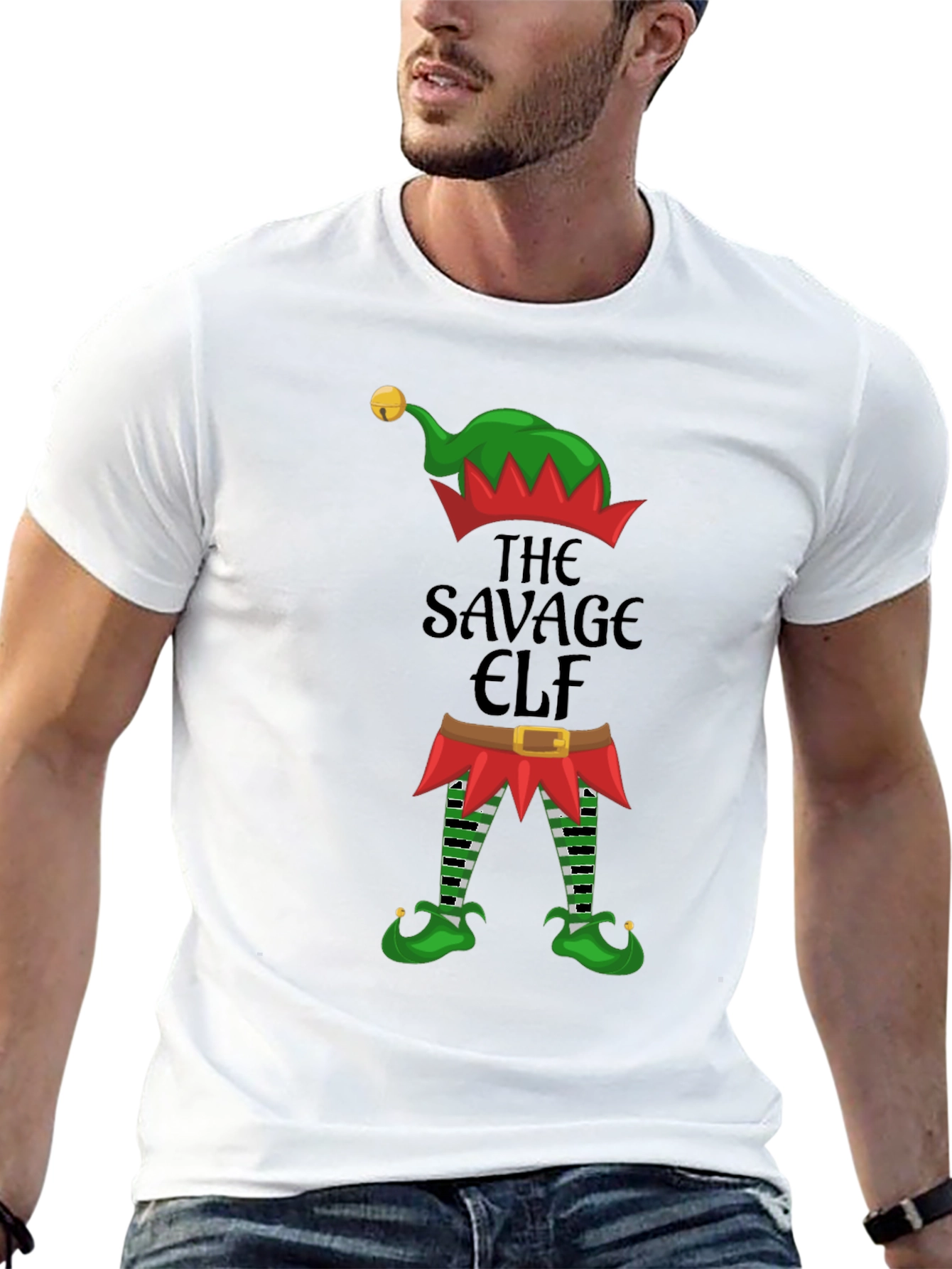 Savage Elf T-Shirt - Christmas Holiday Humor Tee