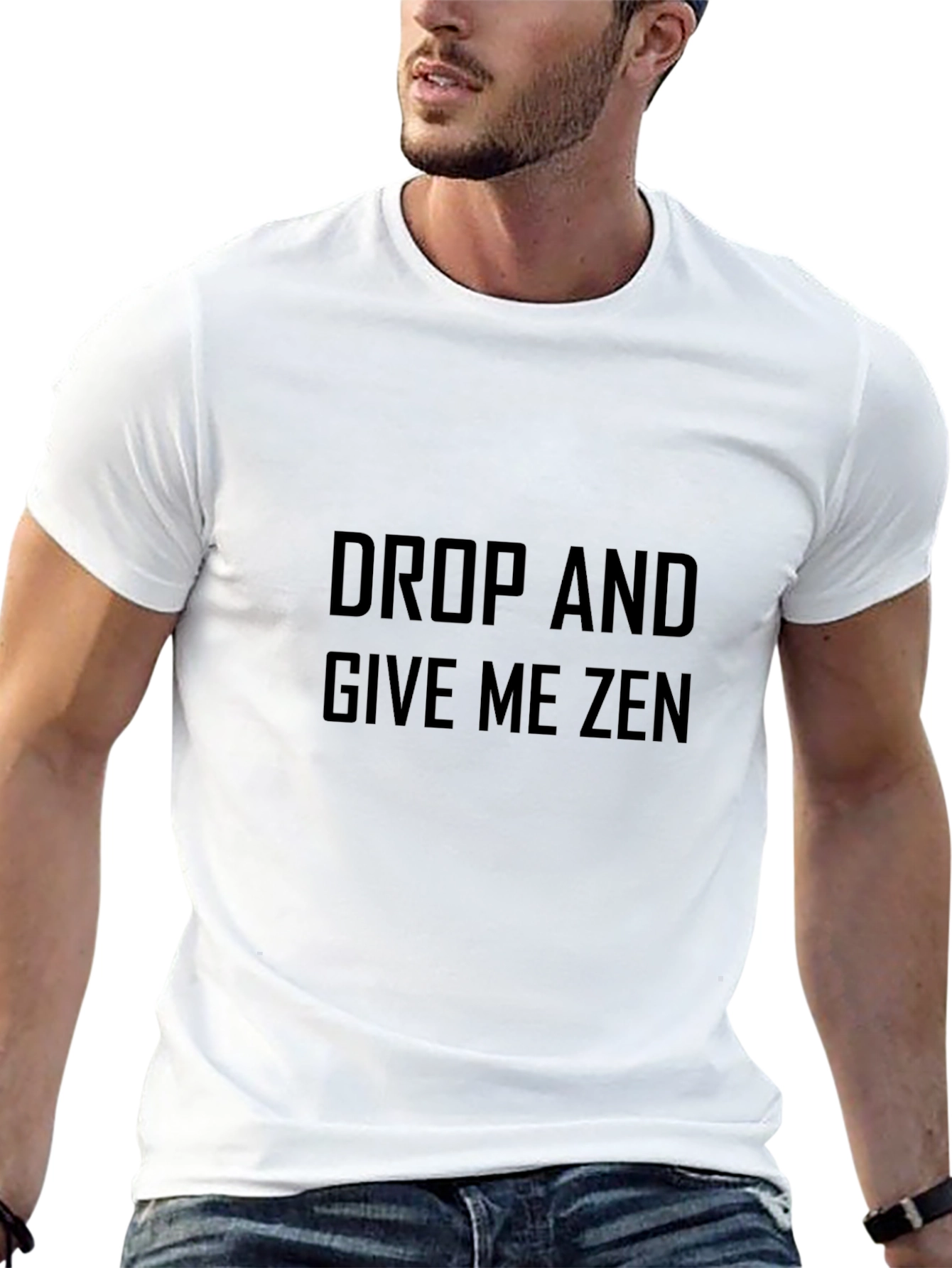 Drop and Give Me Zen Black T-Shirt