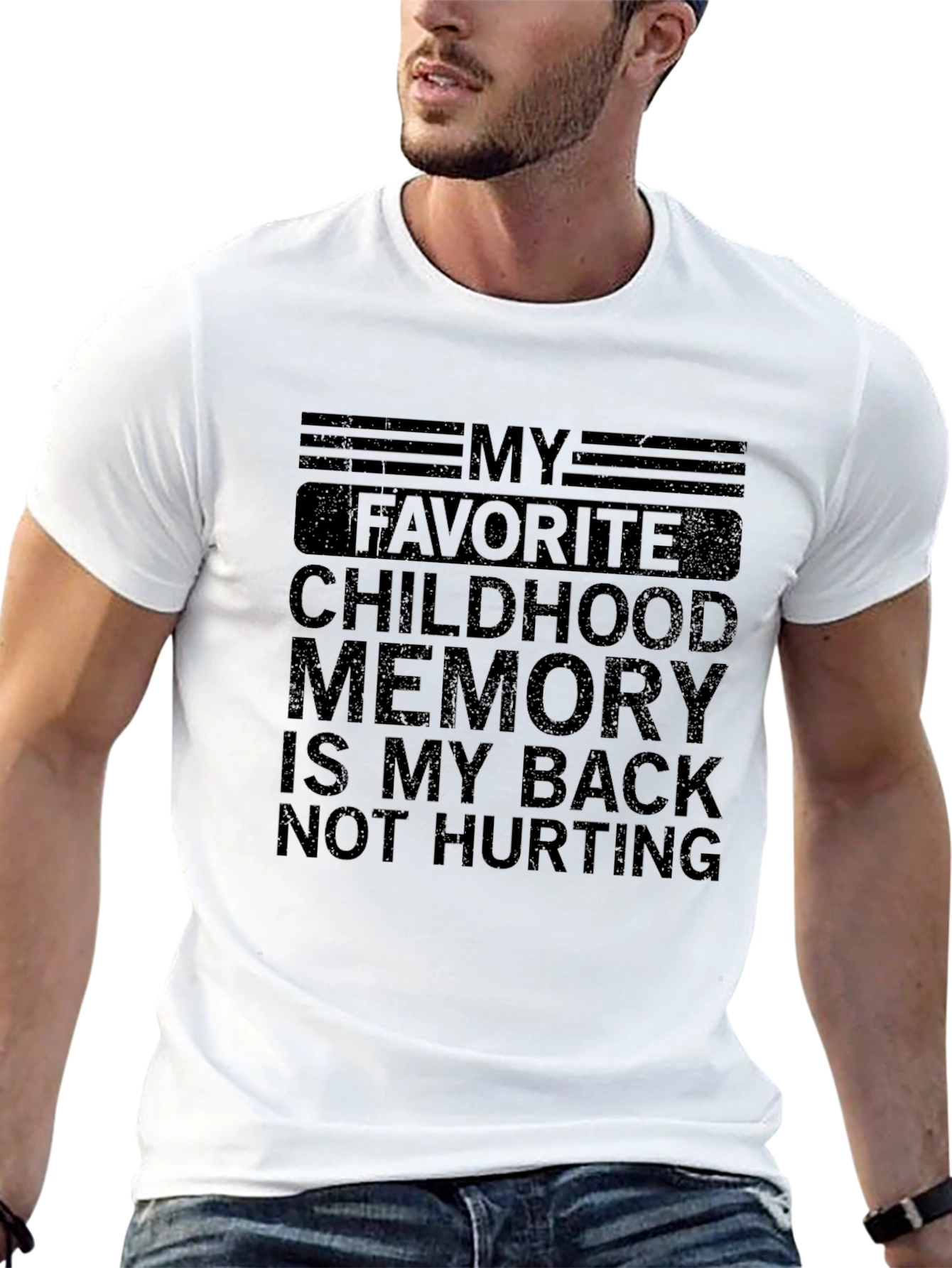 Funny Back Pain Childhood Memory T-Shirt