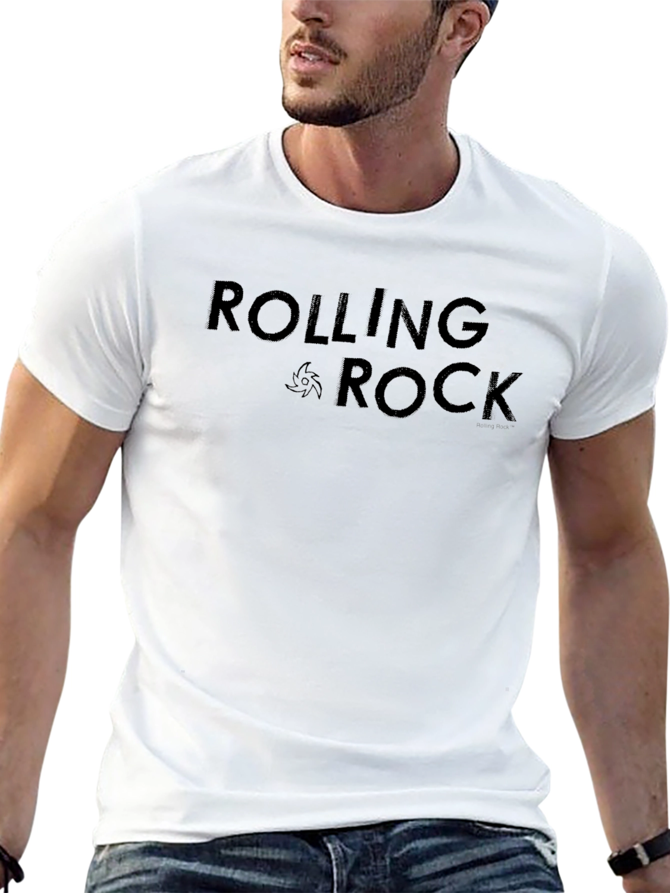 Rolling Rock Black Graphic T-Shirt