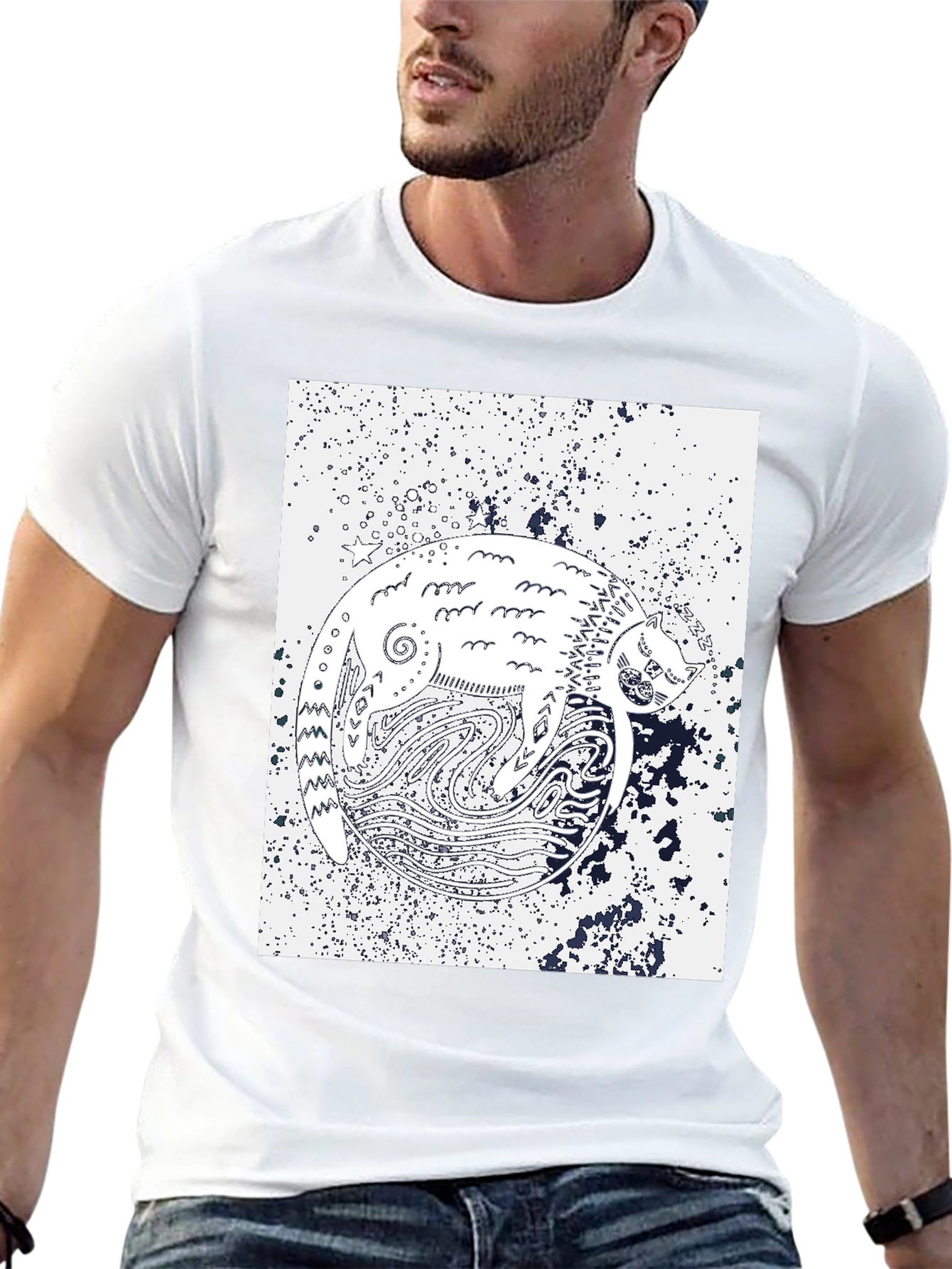 Yin Yang Cat T-Shirt - Unique Graphic Tee