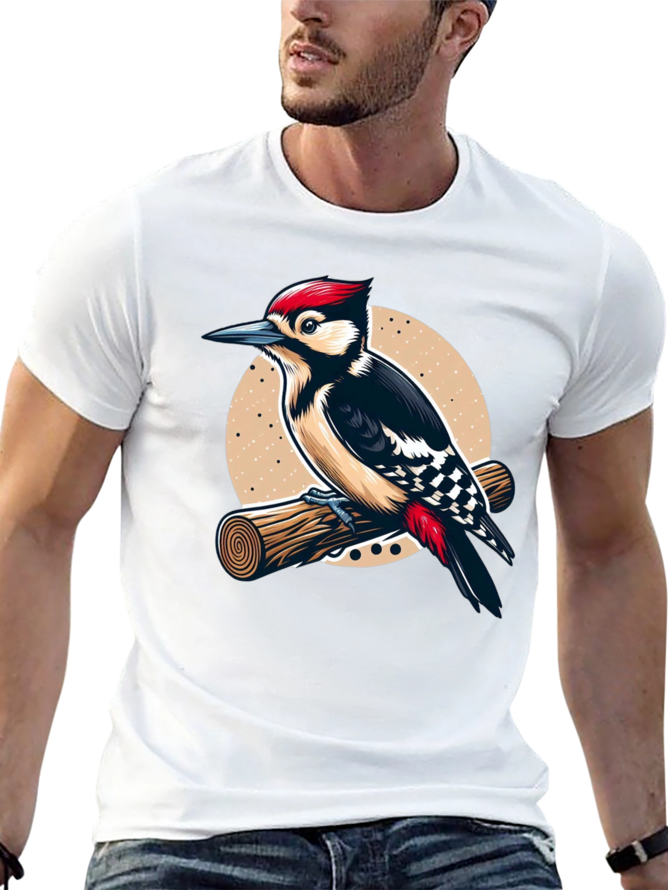 Woodpecker Graphic Tee - Bird Lovers T-Shirt