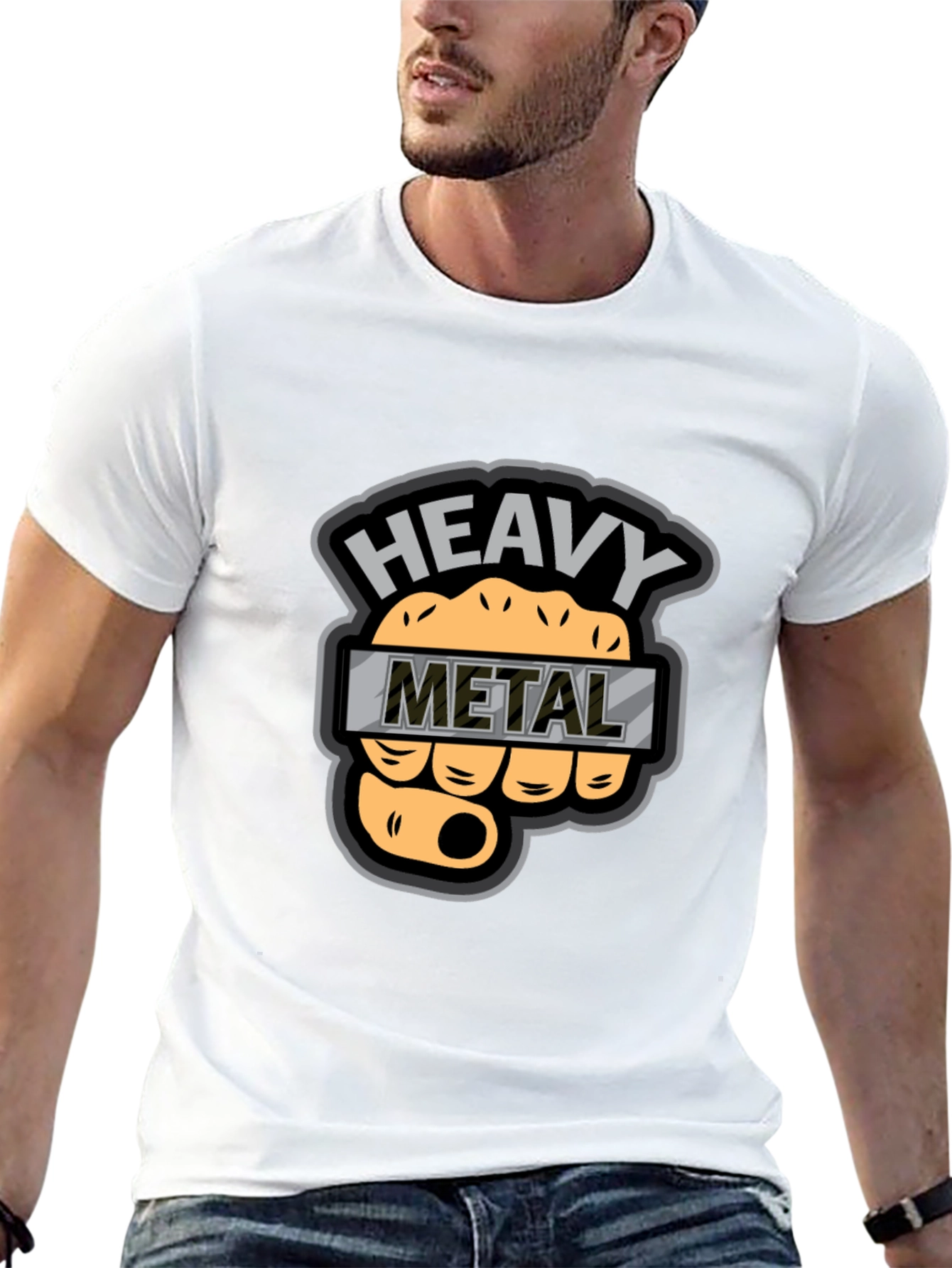 Heavy Metal Graphic Tee - Black Cotton T-Shirt