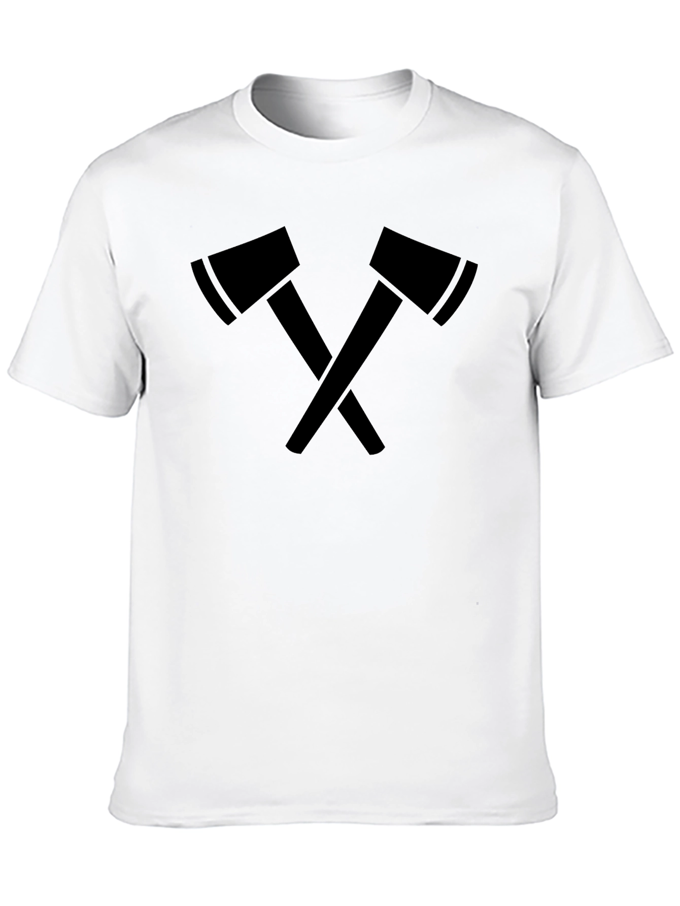 Crossed Axes Graphic T-Shirt - Black