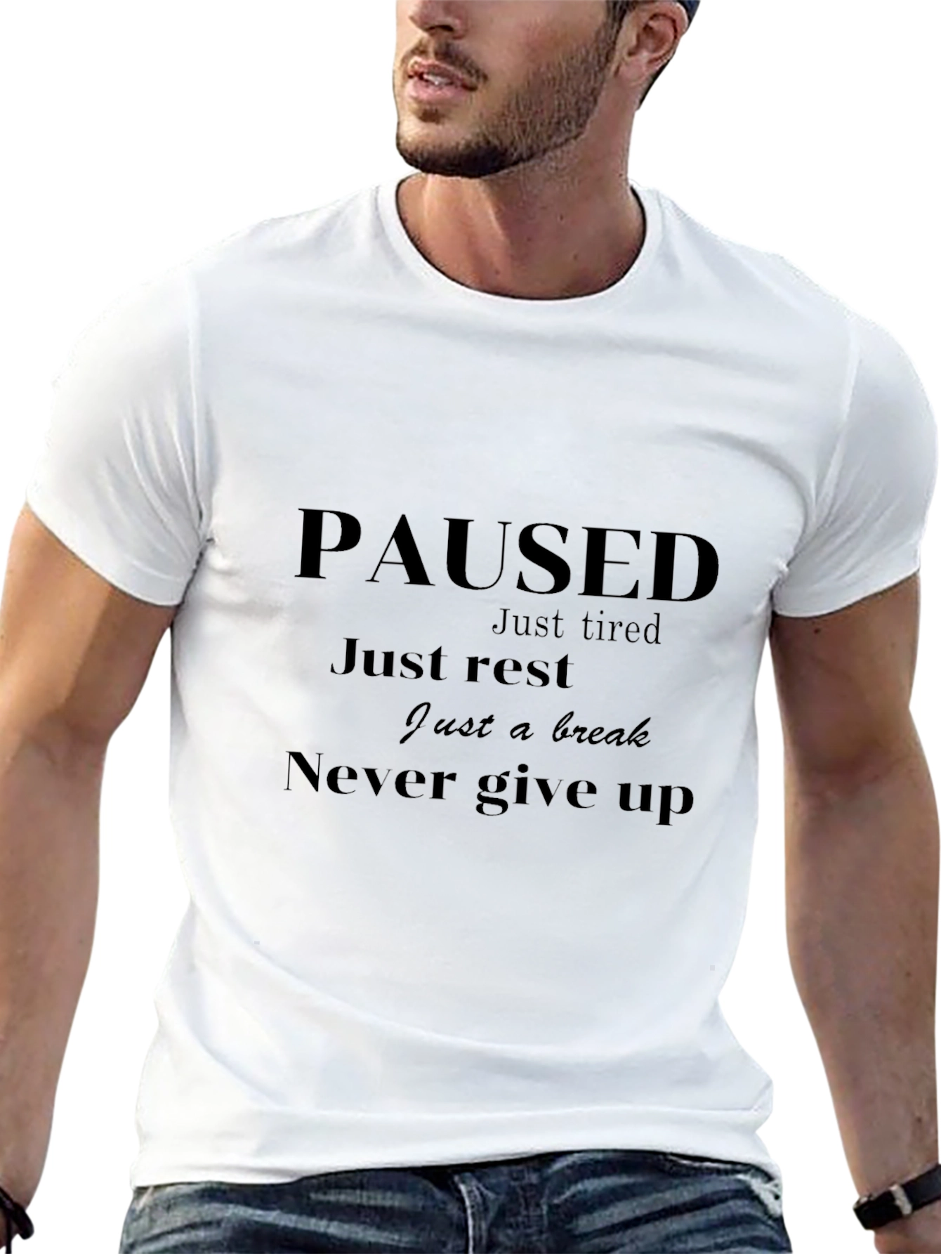 Paused Graphic Tee - Comfort & Motivation