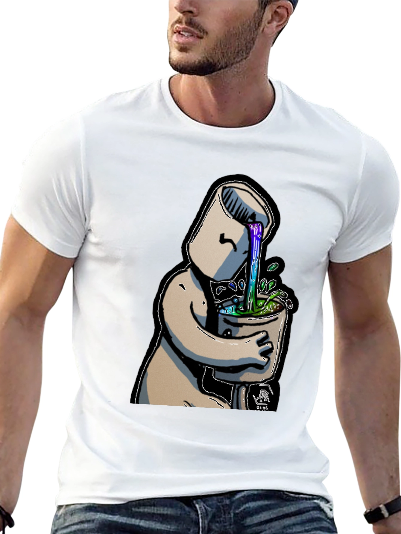 Surreal Toilet Humor Graphic T-Shirt