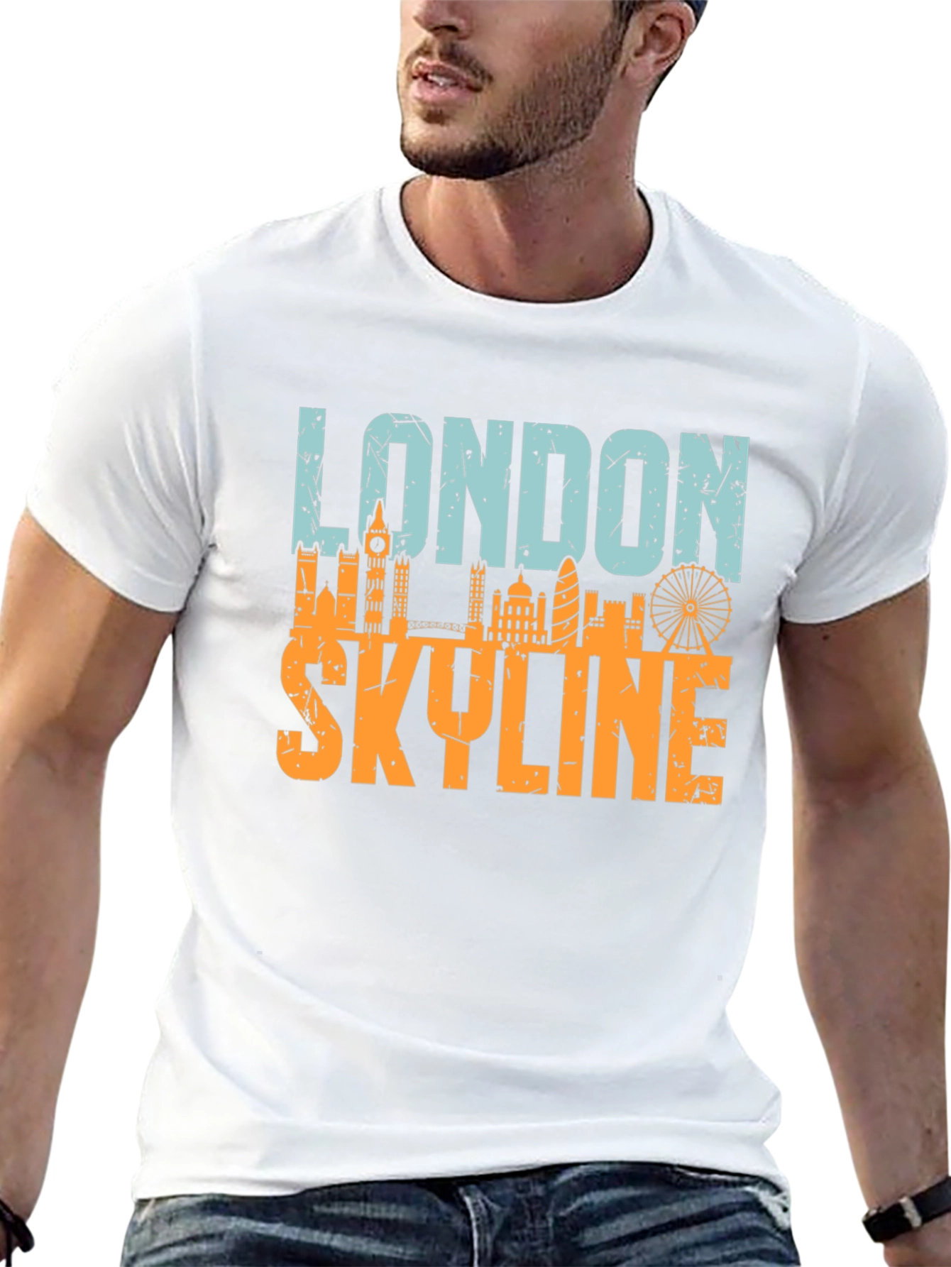 London Skyline Graphic Tee - Black