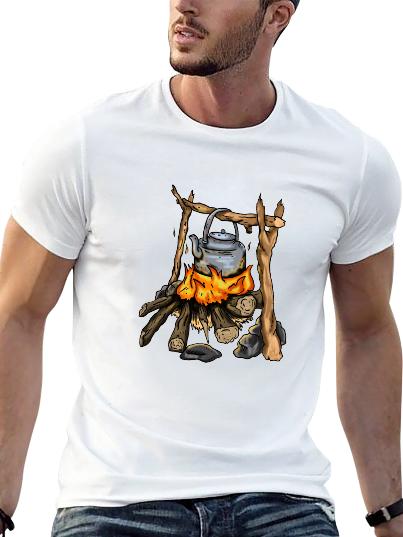 Campfire Kettle Graphic Tee - Black