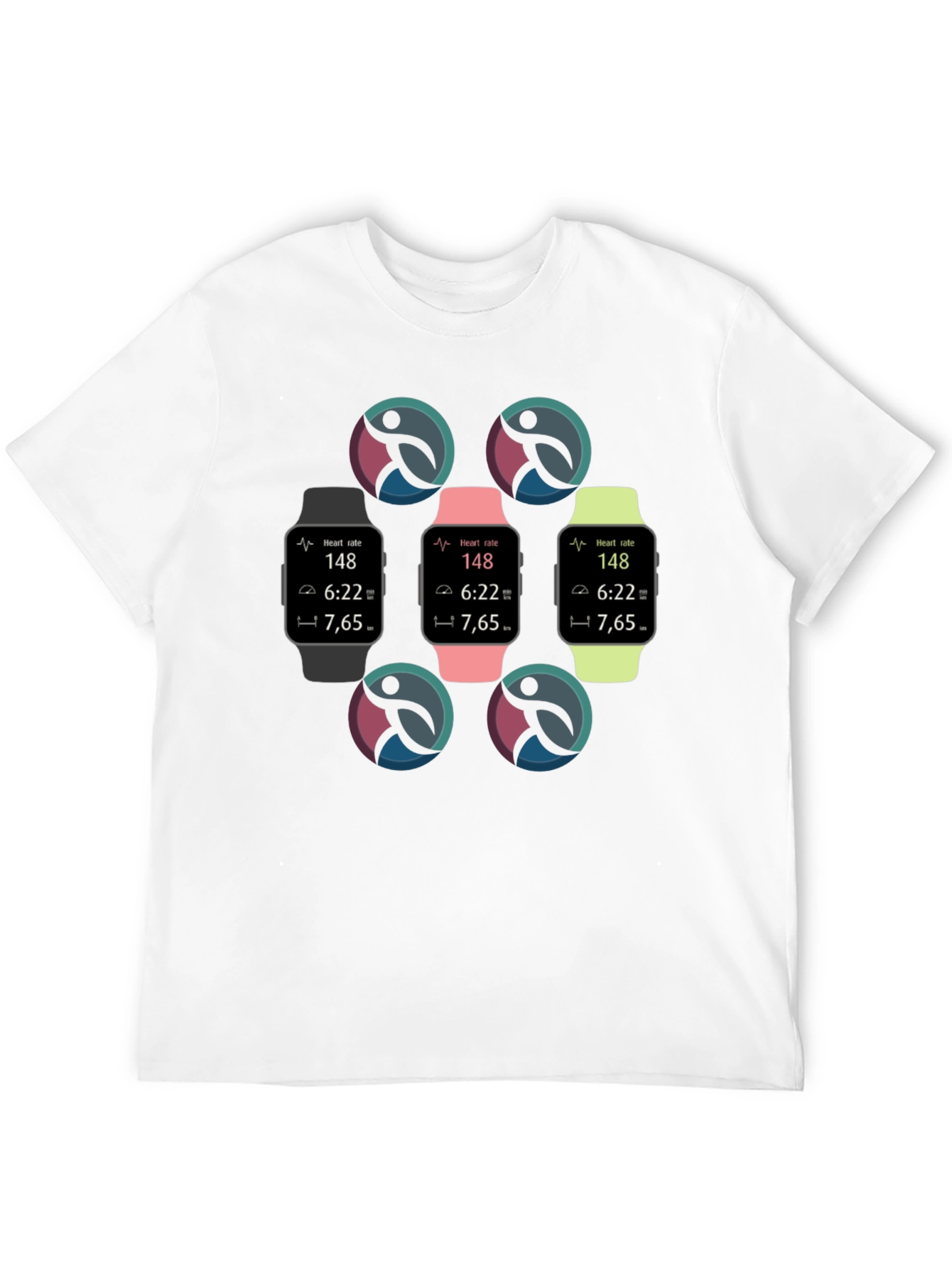 Smartwatch Pattern T-Shirt - Tech Inspired Graphic Tee