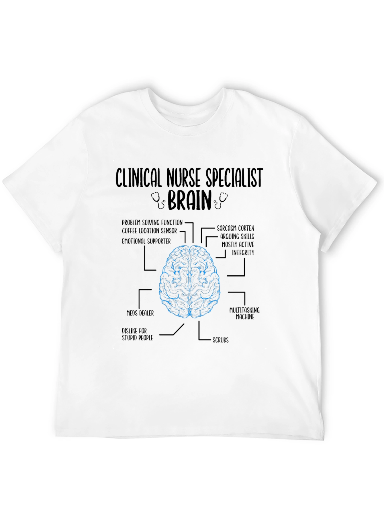 Clinical Nurse Specialist Brain T-Shirt
