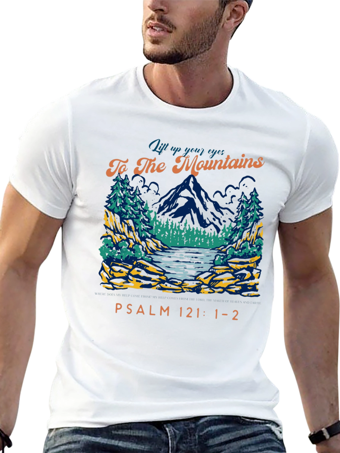 Mountains Psalm 121 Graphic T-Shirt