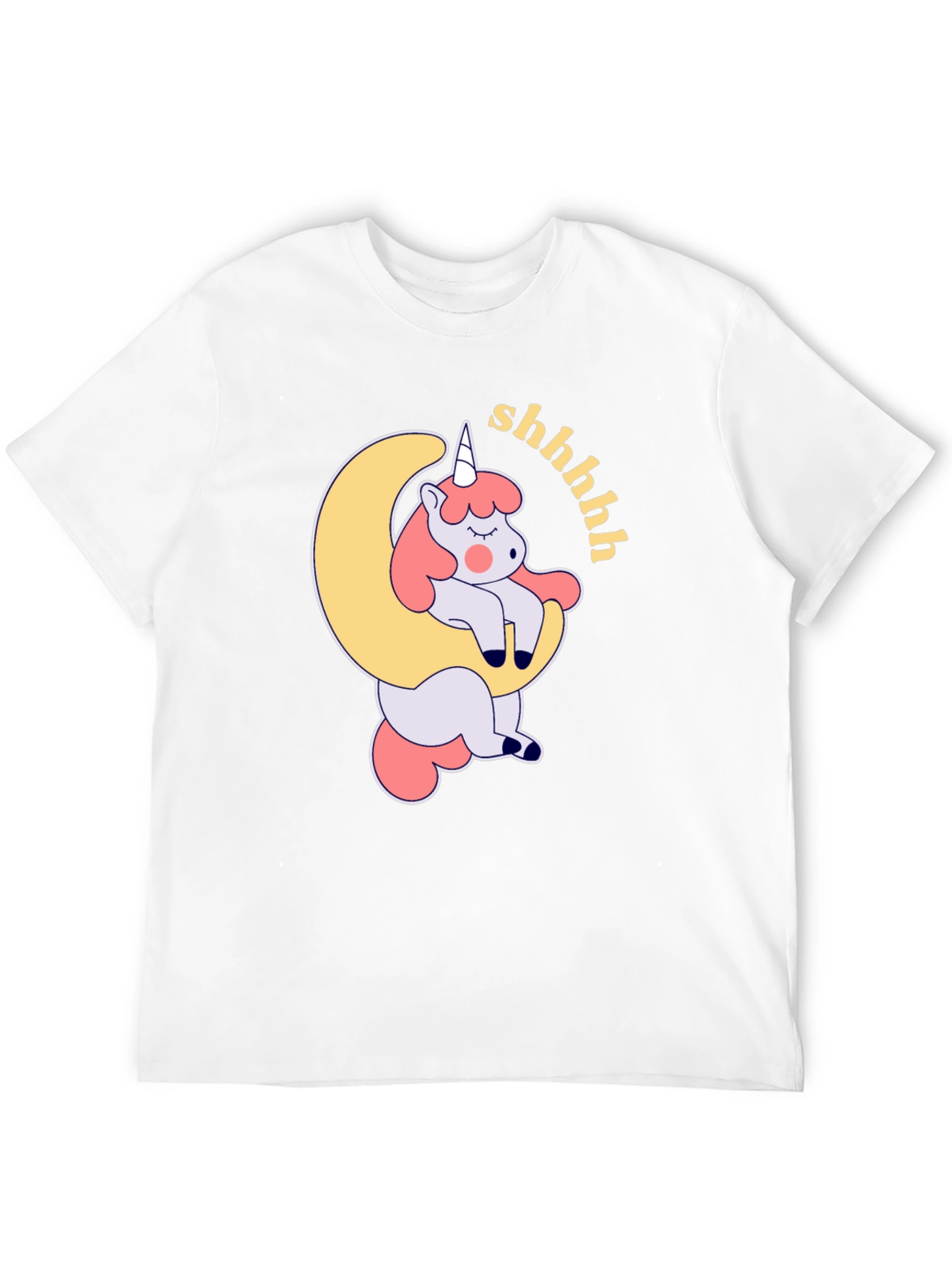 Sleepy Unicorn Moon Graphic T-Shirt
