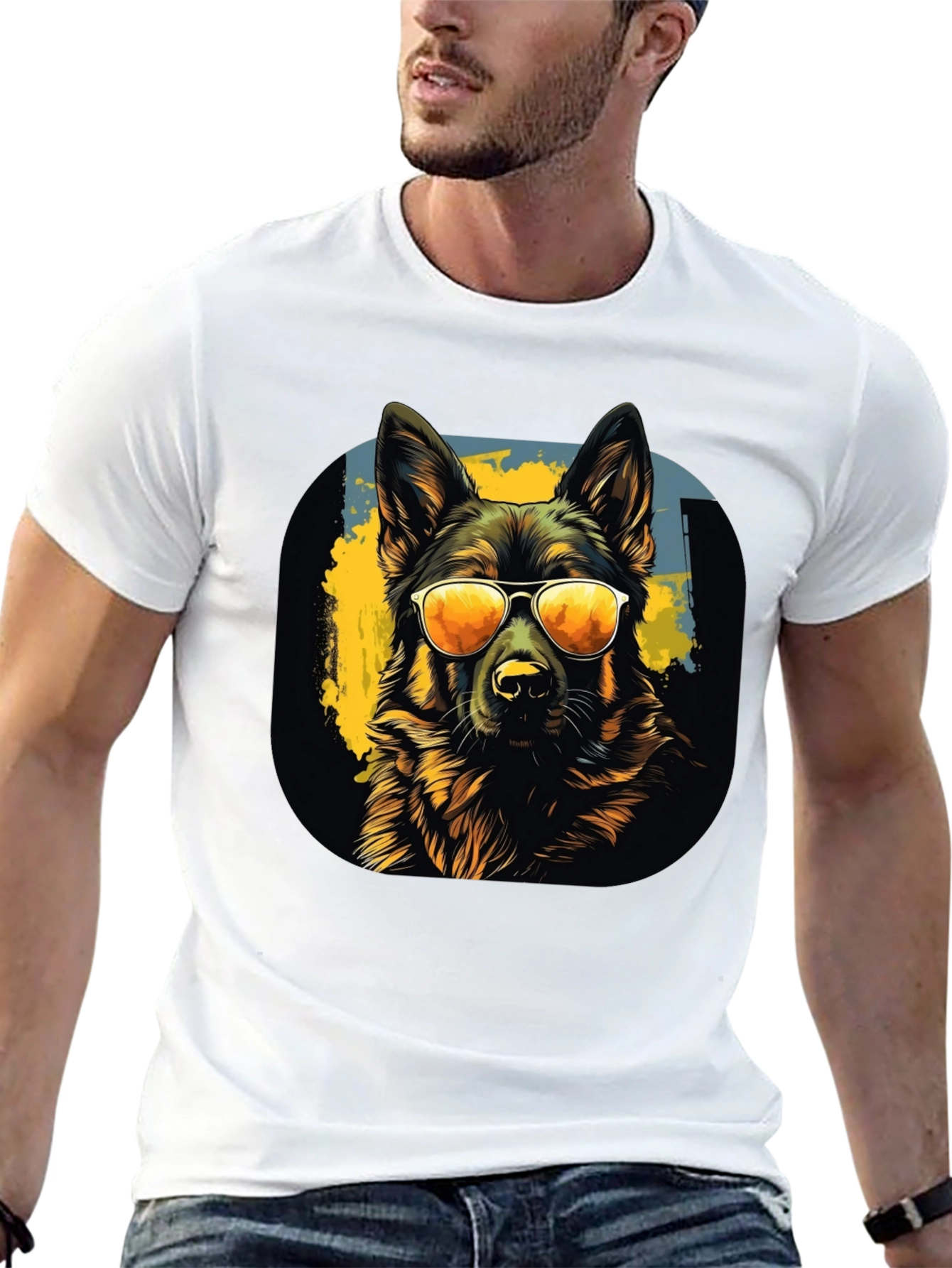 Cool Dog Graphic T-Shirt - Stylish Canine Design