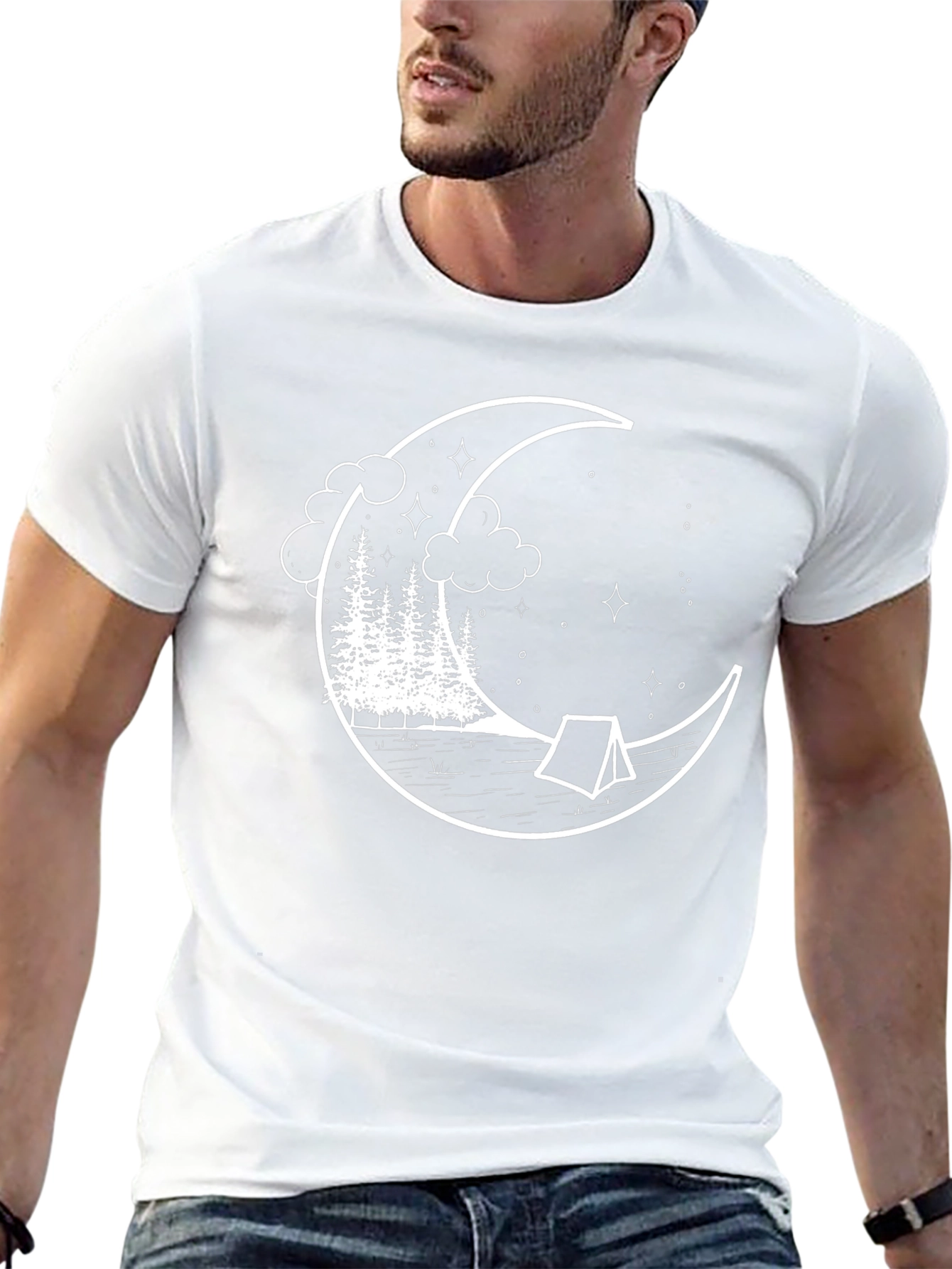 Camping Moon Graphic Tee - Adventure Awaits!
