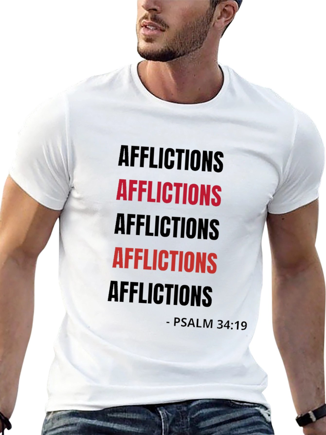 Afflictions Psalm 34:19 Graphic Tee