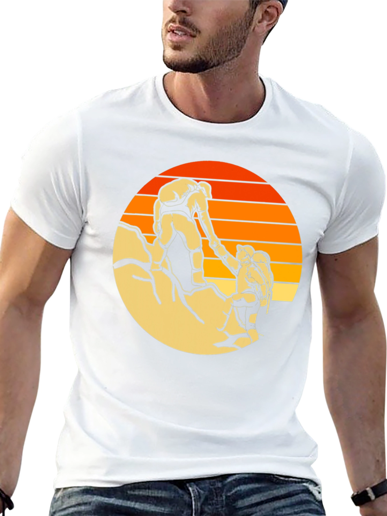 Climber Graphic Tee - Black Crew Neck T-Shirt
