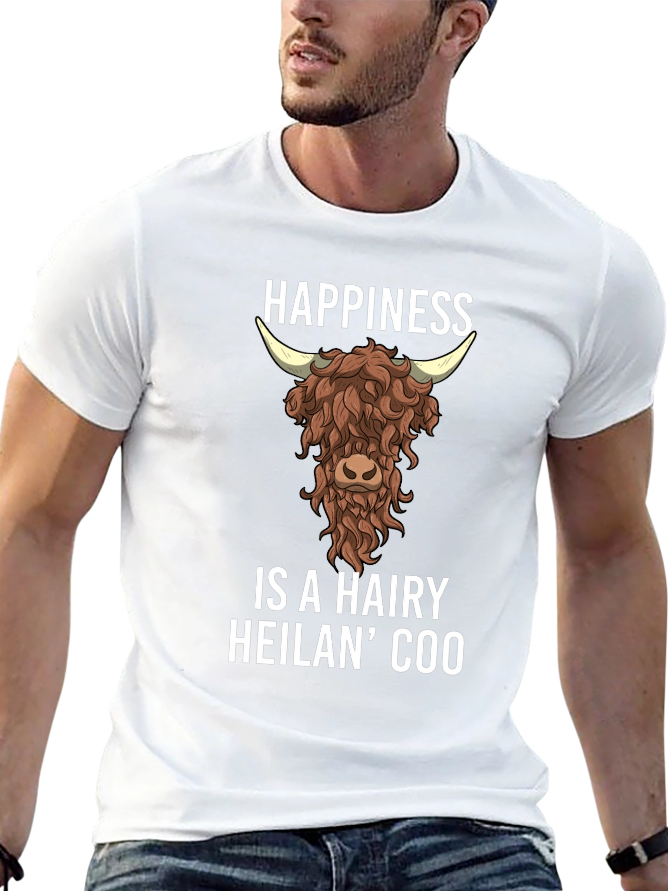 Hairy Heilan Coo Happiness T-Shirt