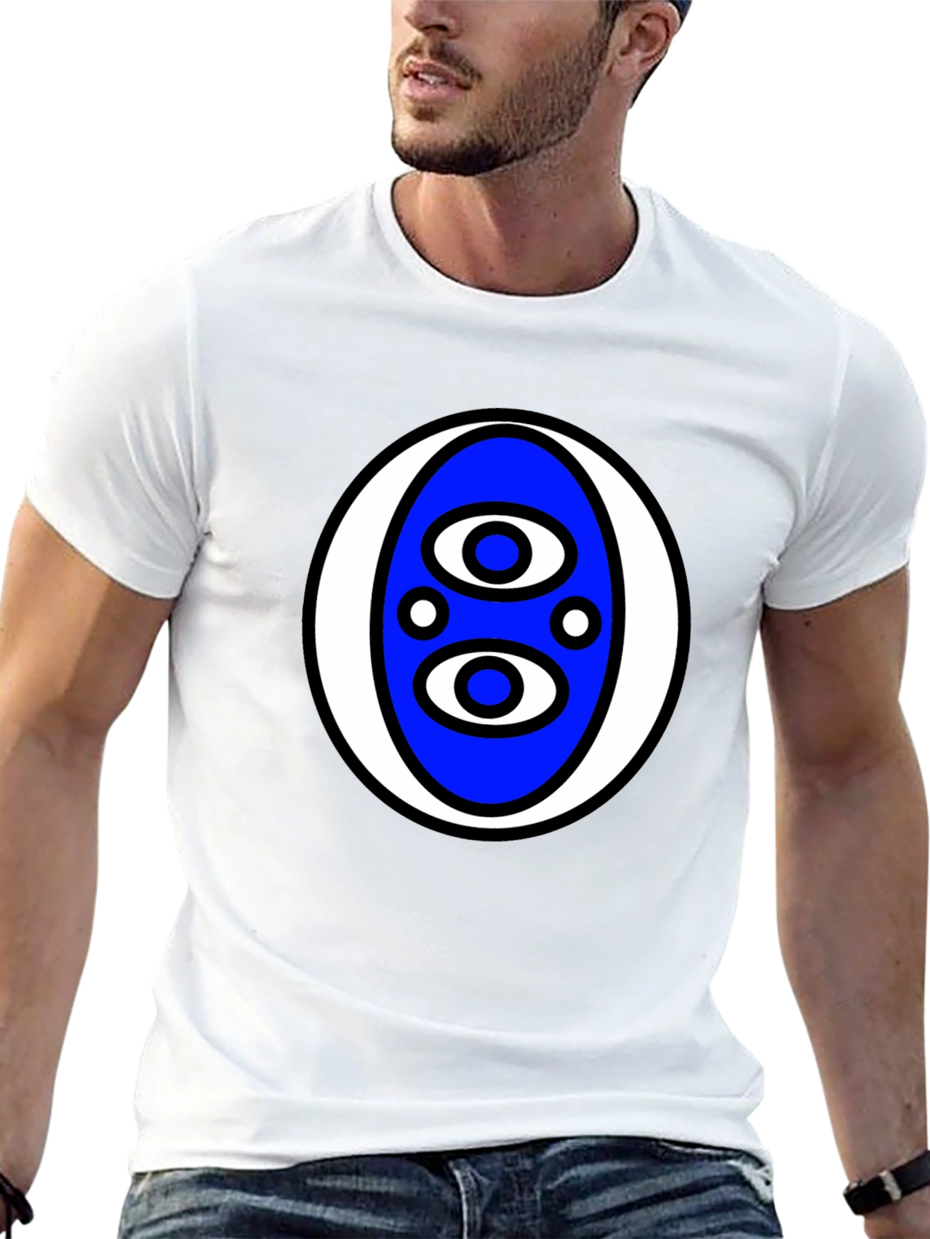 Eye Pattern Graphic Tee - Stylish & Unique