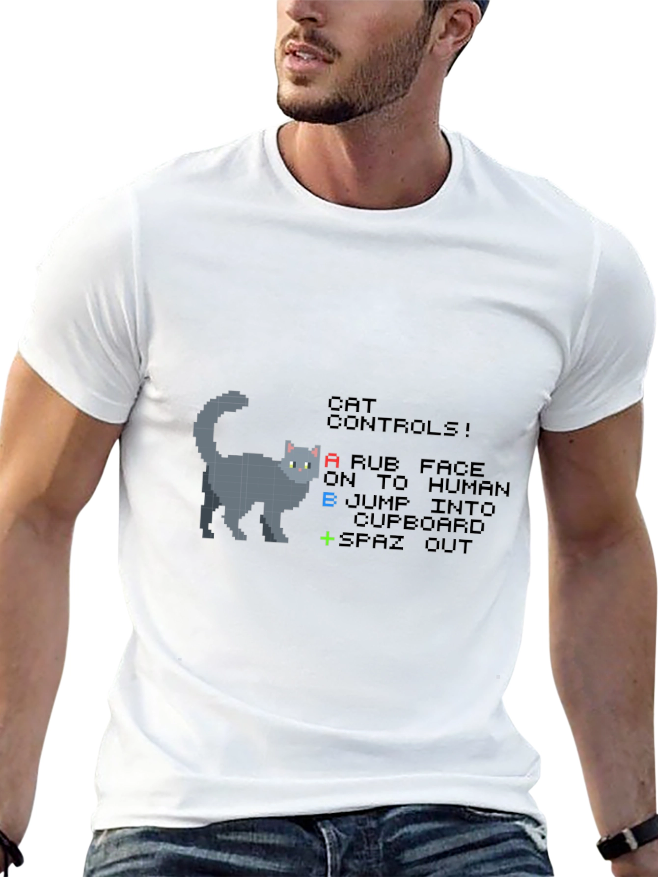 Pixel Cat Controls T-Shirt