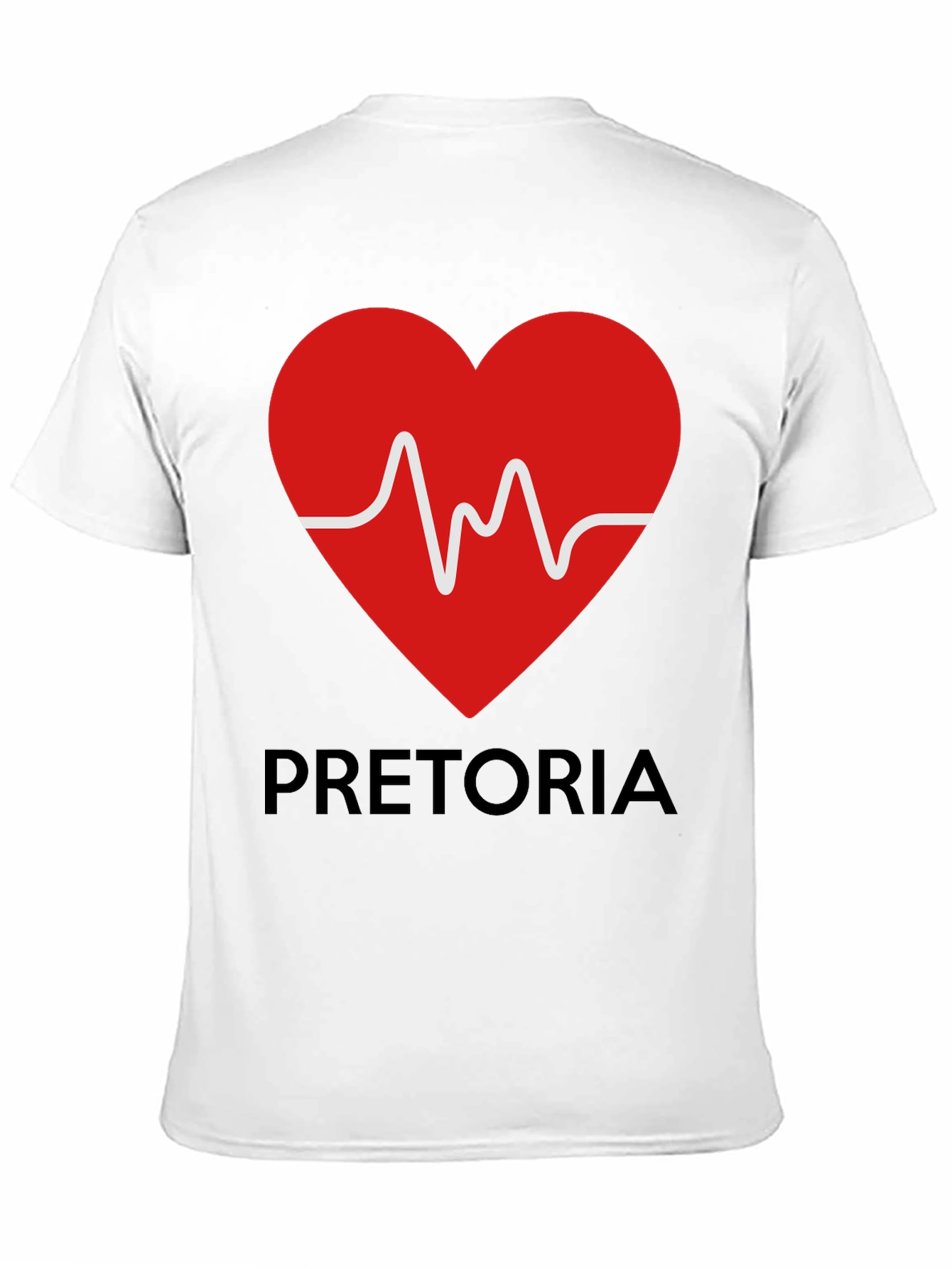 Pretoria Heartbeat T-Shirt - Black Crew Neck