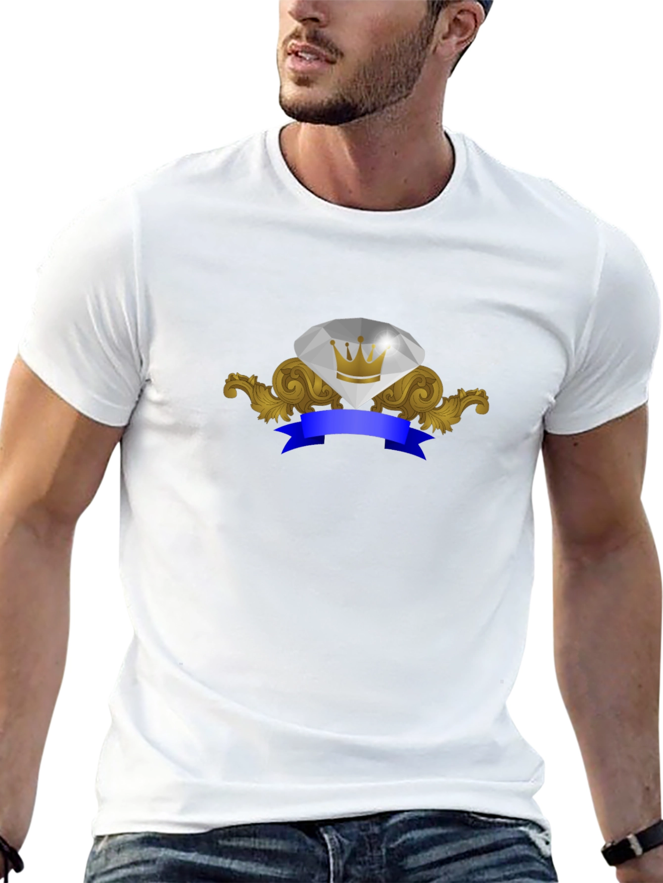 Diamond Crown Emblem Graphic T-Shirt