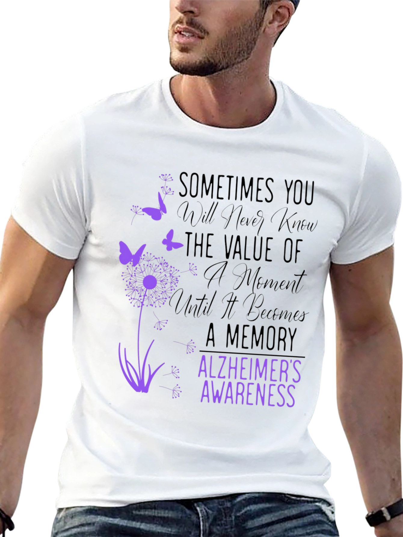 Alzheimers Awareness Graphic T-Shirt