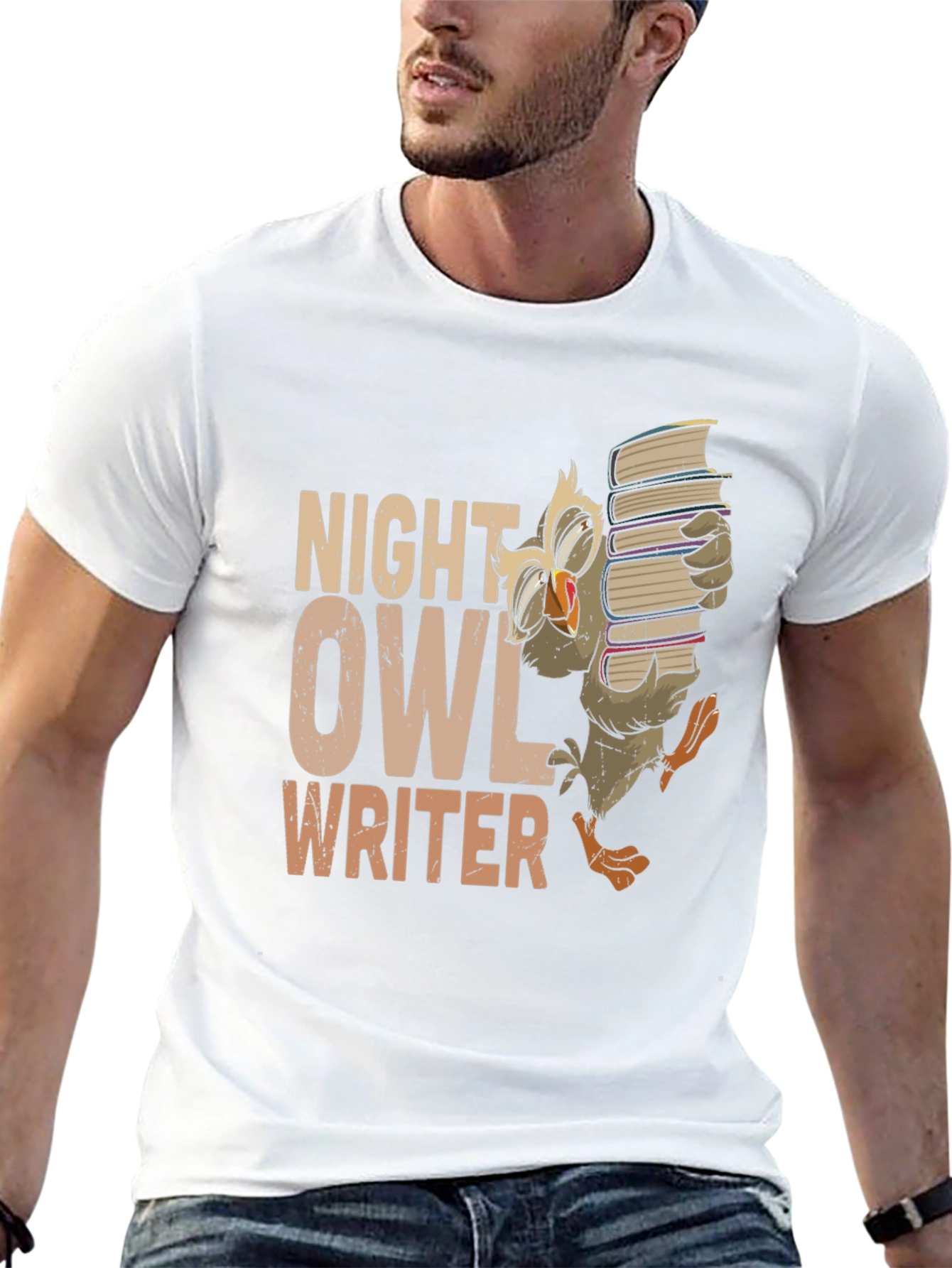 Night Owl Writer T-Shirt - Book Lover Tee