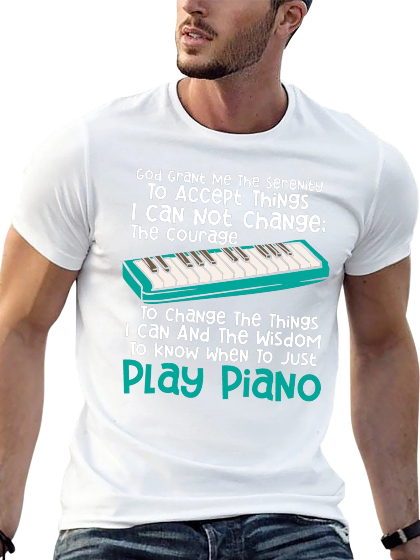 Serenity Prayer Piano T-Shirt