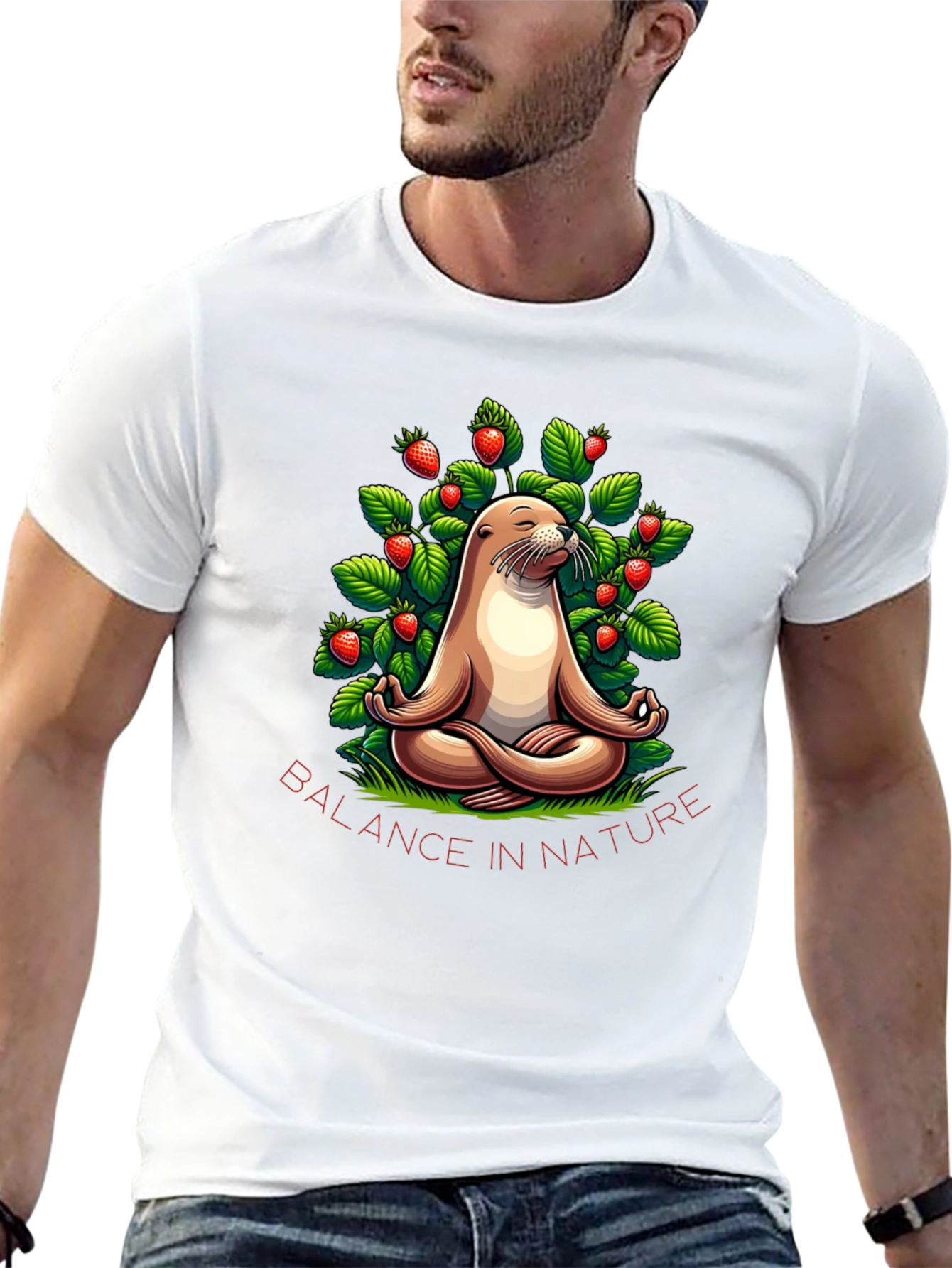 Balance in Nature Seal Meditation T-Shirt