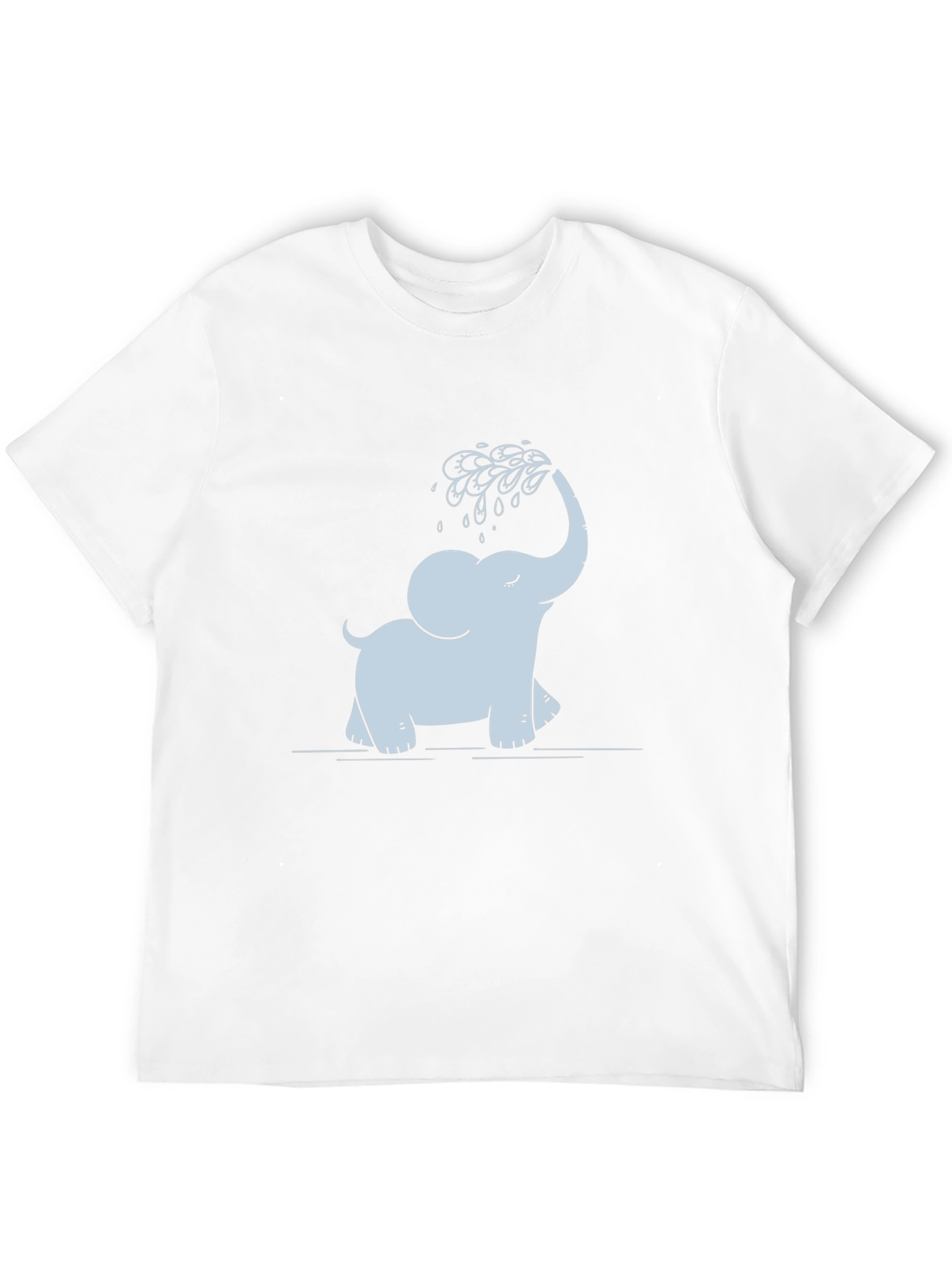 Cute Elephant T-Shirt - Black Cotton Tee