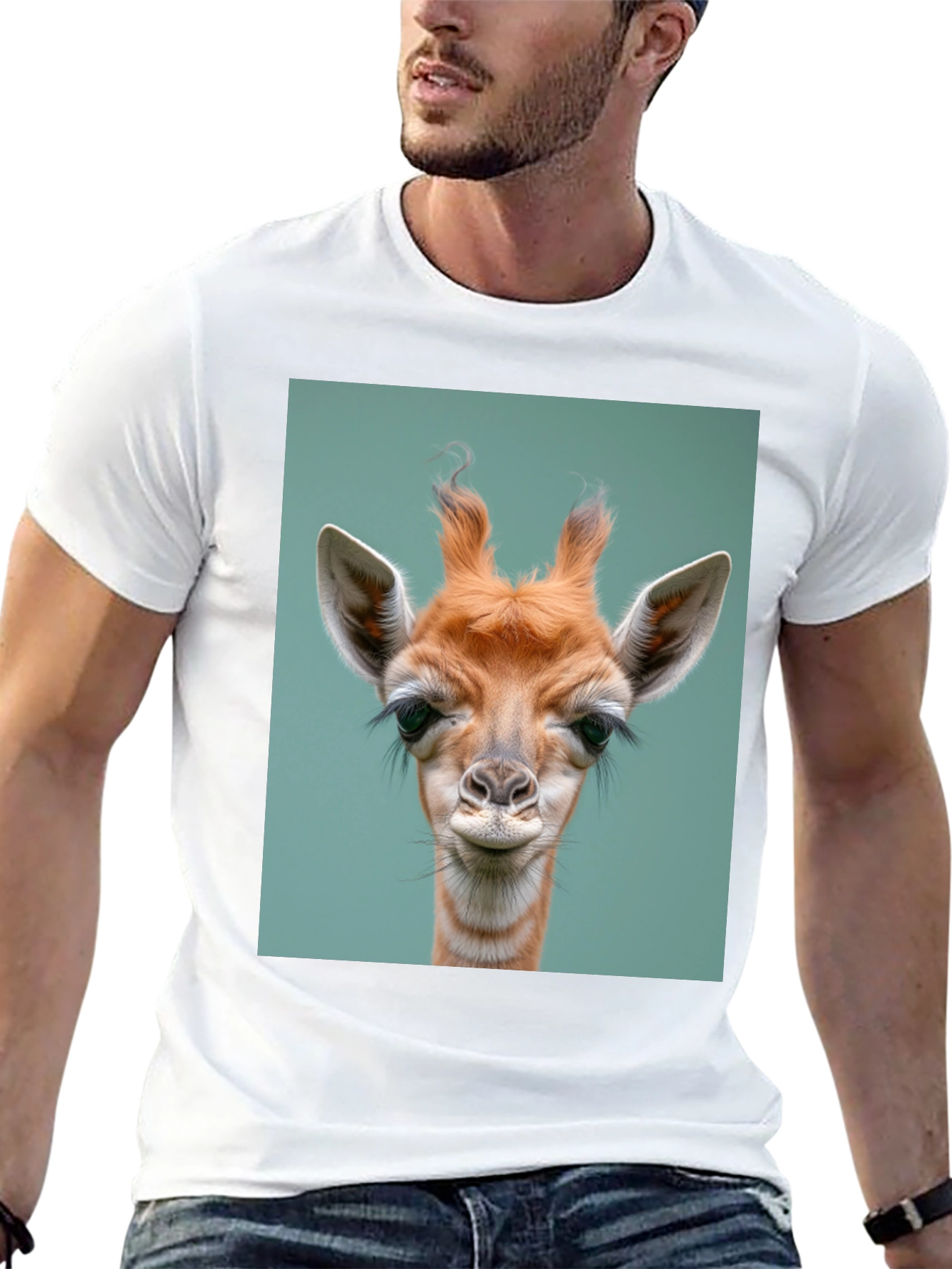 Giraffe Portrait Graphic Tee