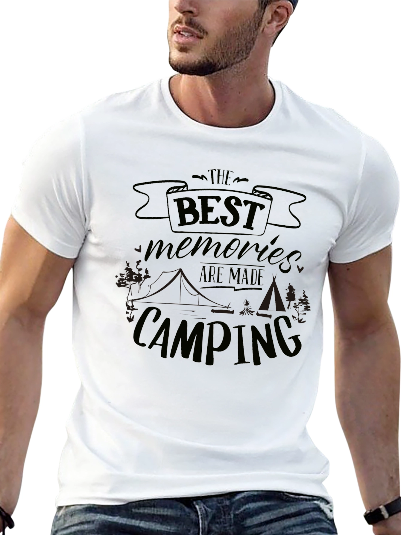 Camping Memories Graphic Tee - Black
