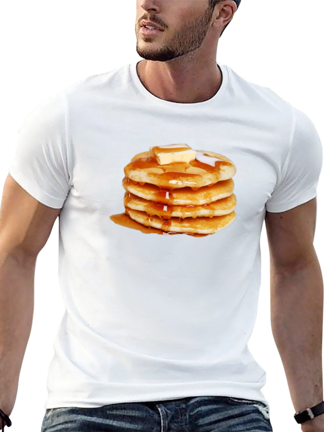 Pancake Stack Graphic Tee - Sweet Breakfast T-Shirt