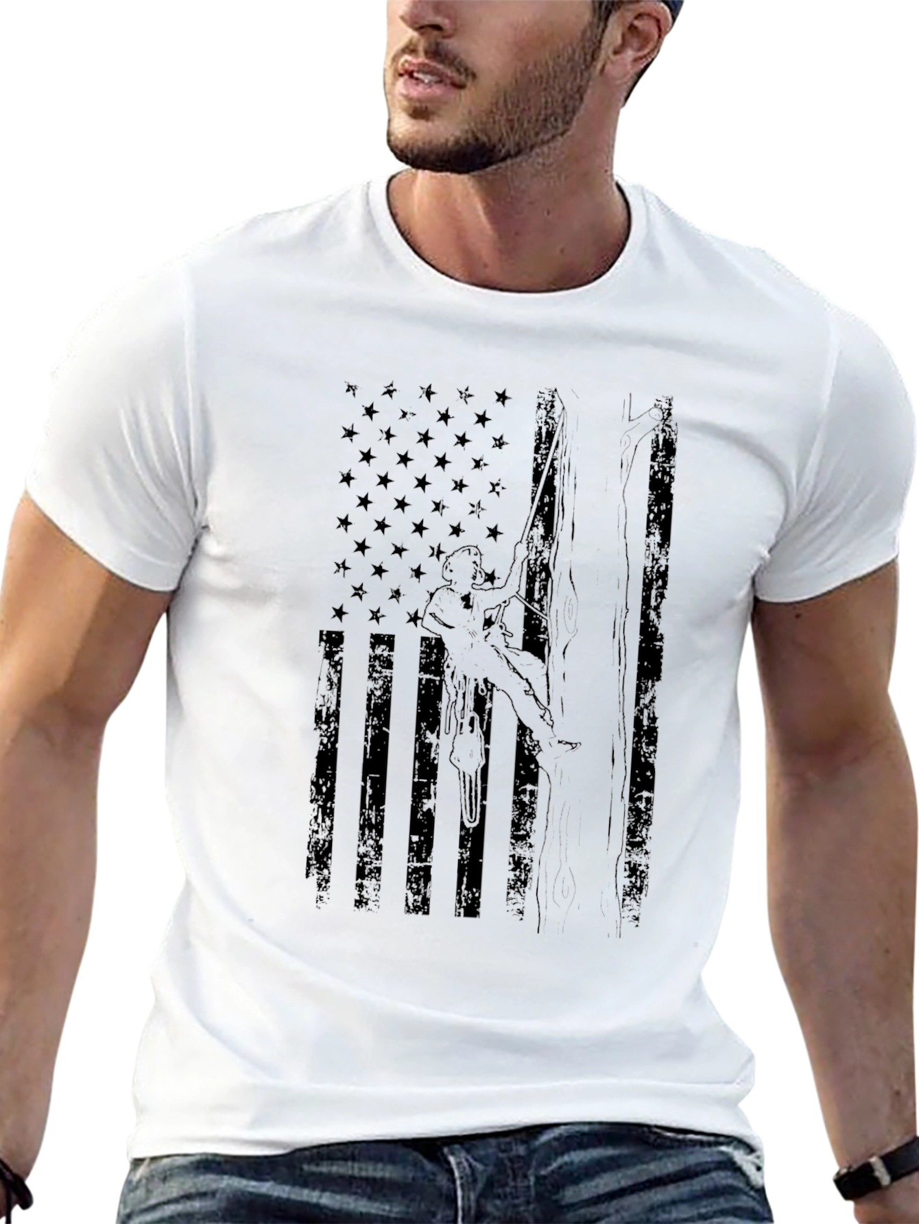 Arborist Flag Graphic Tee - Tree Climber T-Shirt