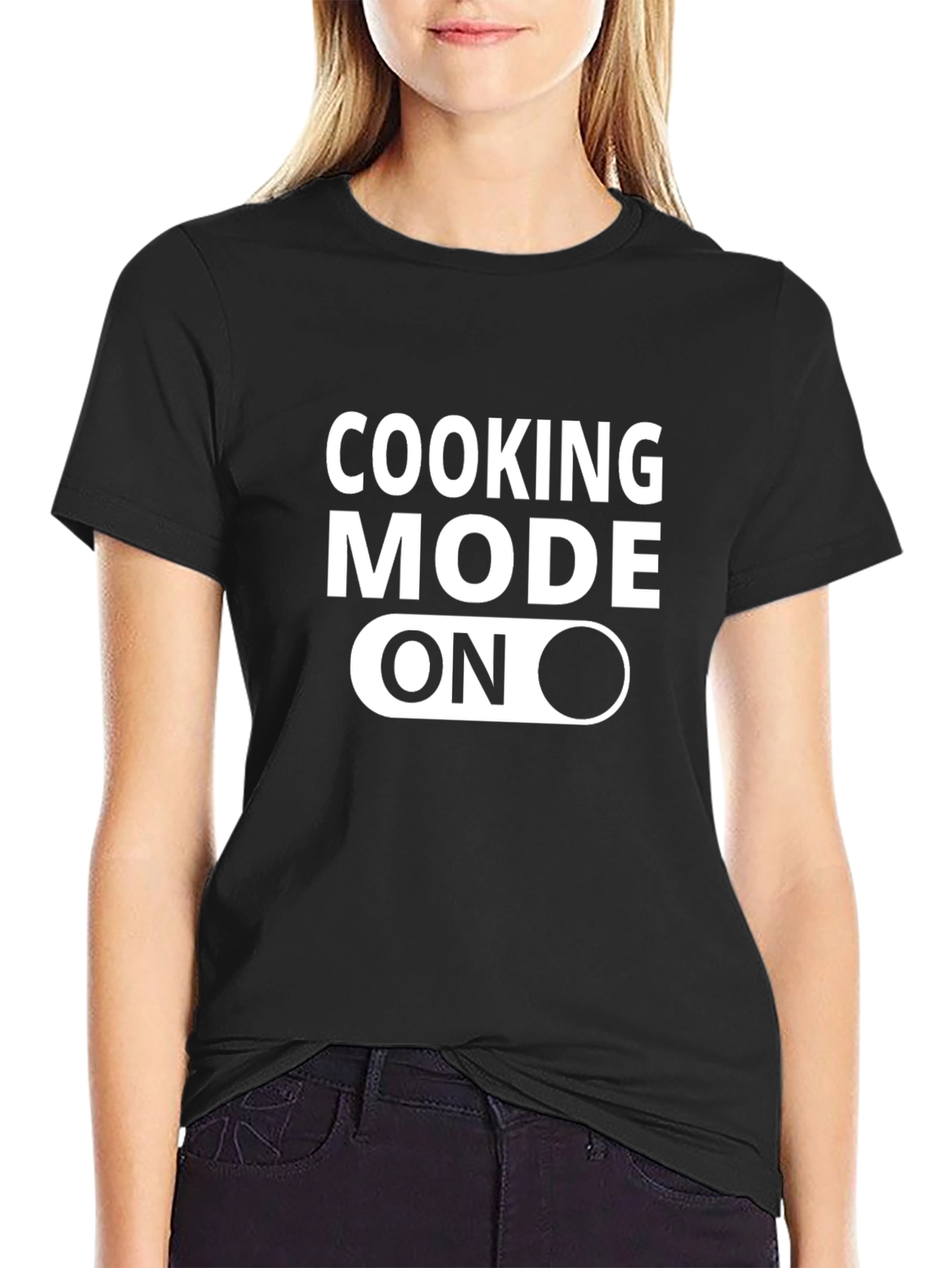 Cooking Mode On Graphic Tee - Black