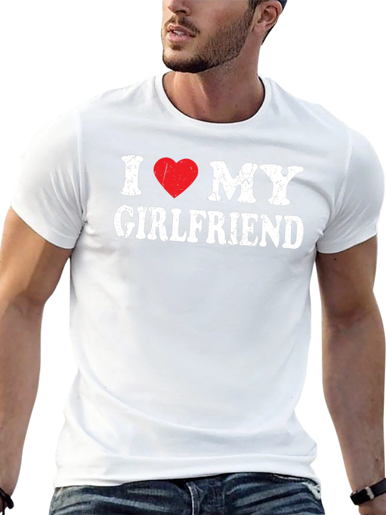 I Love My Girlfriend T-Shirt - Heart Graphic Tee