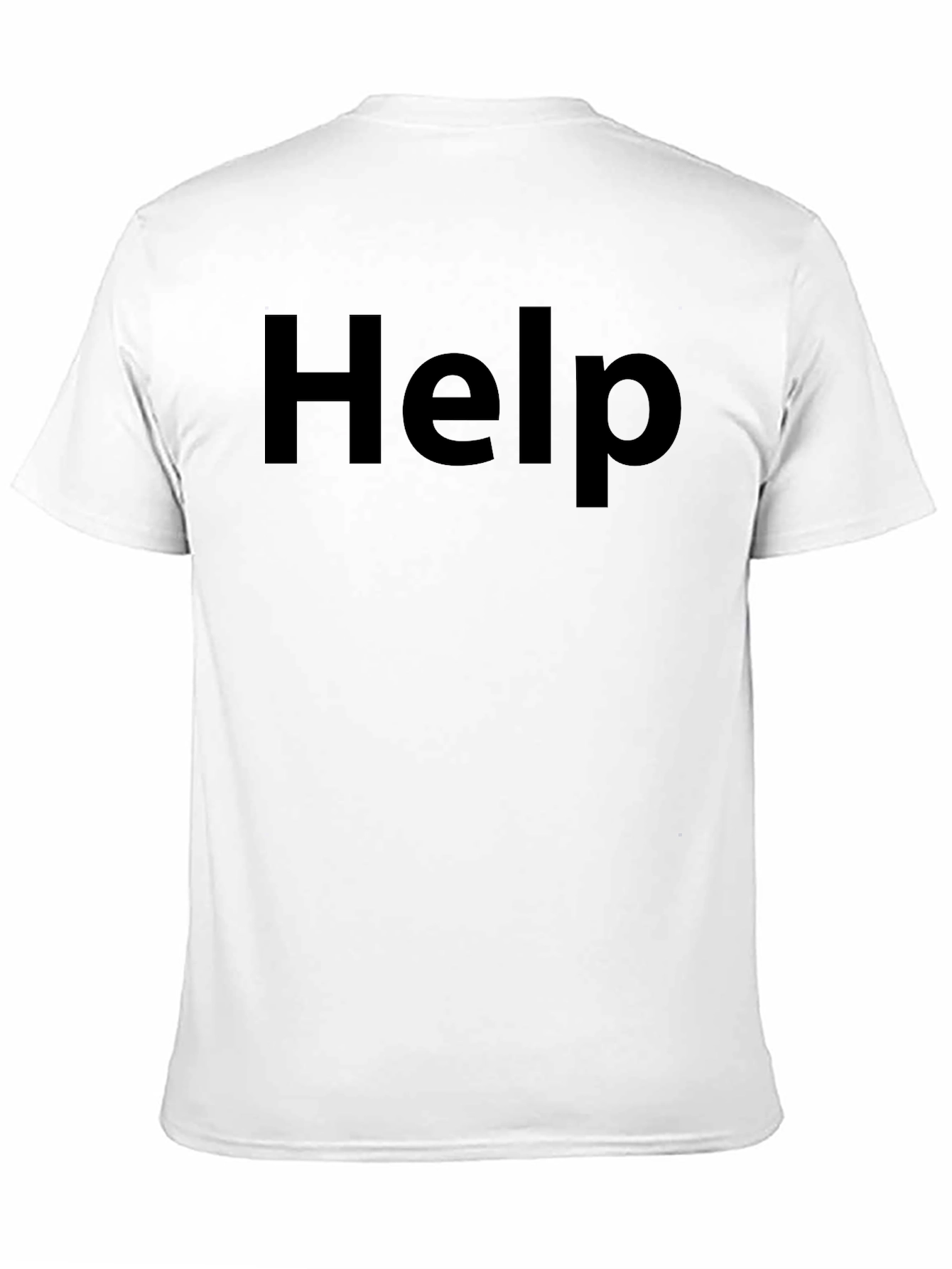 Help Graphic Print Unisex T-Shirt - Black