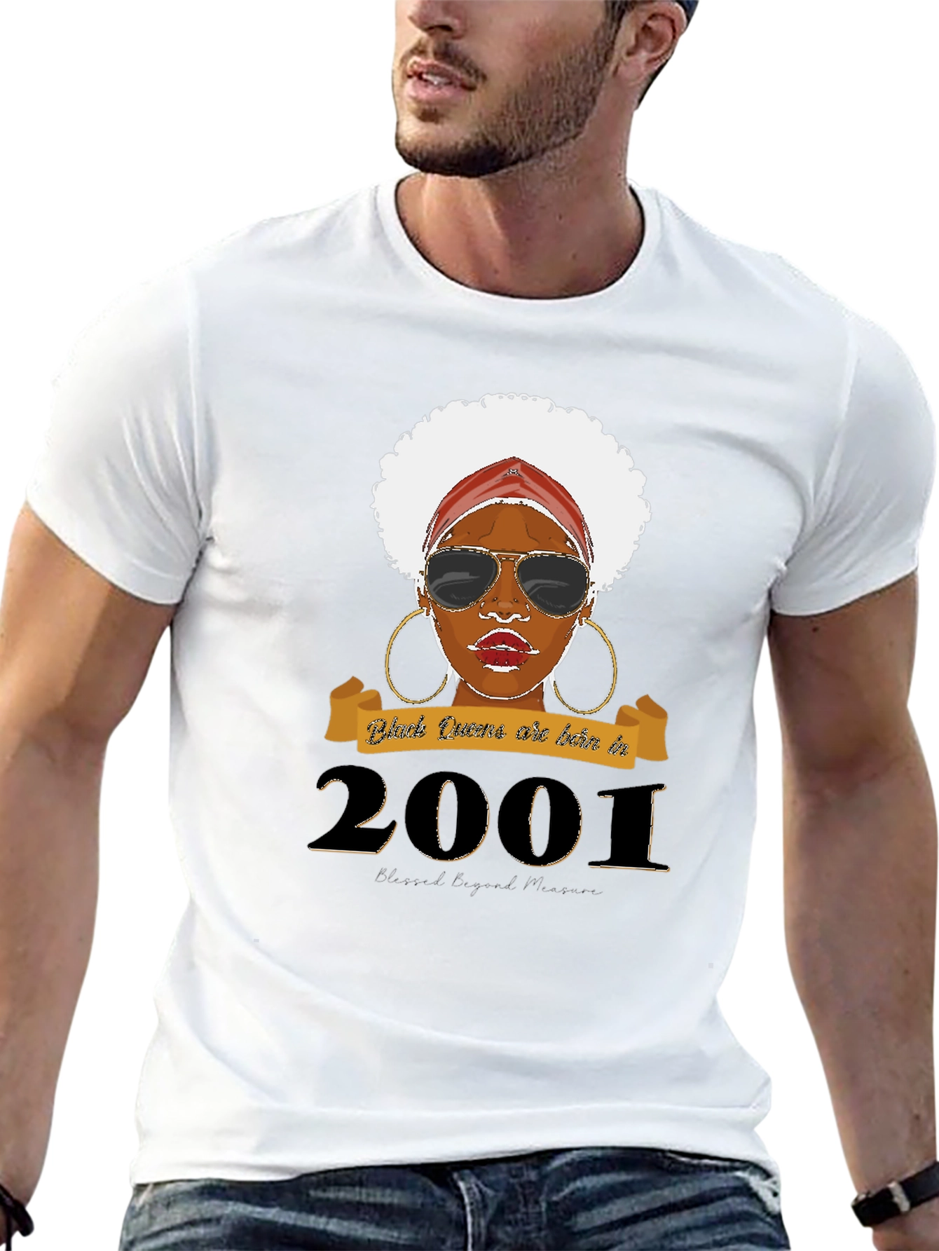 Black Queen Born in 2001 Graphic T-Shirt
