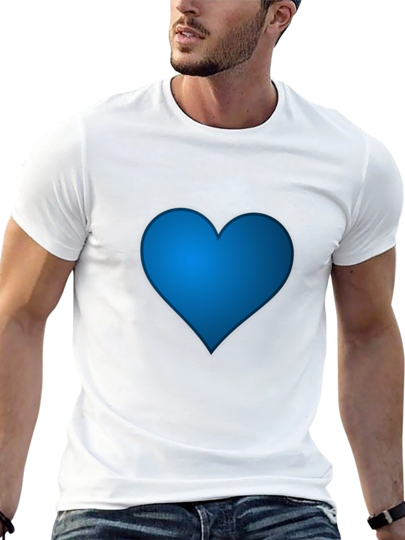 Heart Graphic Black T-Shirt - Stylish & Casual