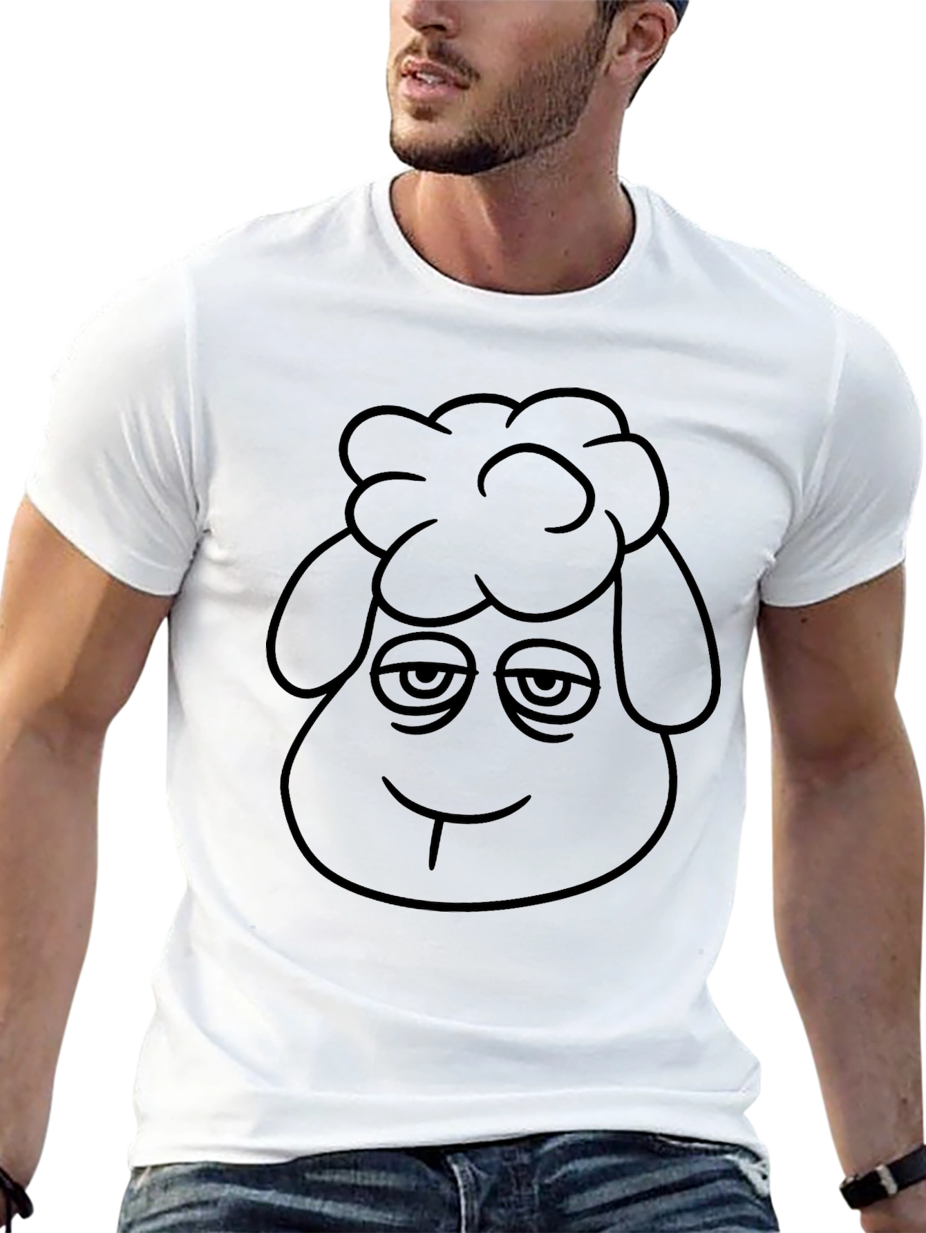 Shaun the Sheep Graphic Tee - Black Cotton T-Shirt