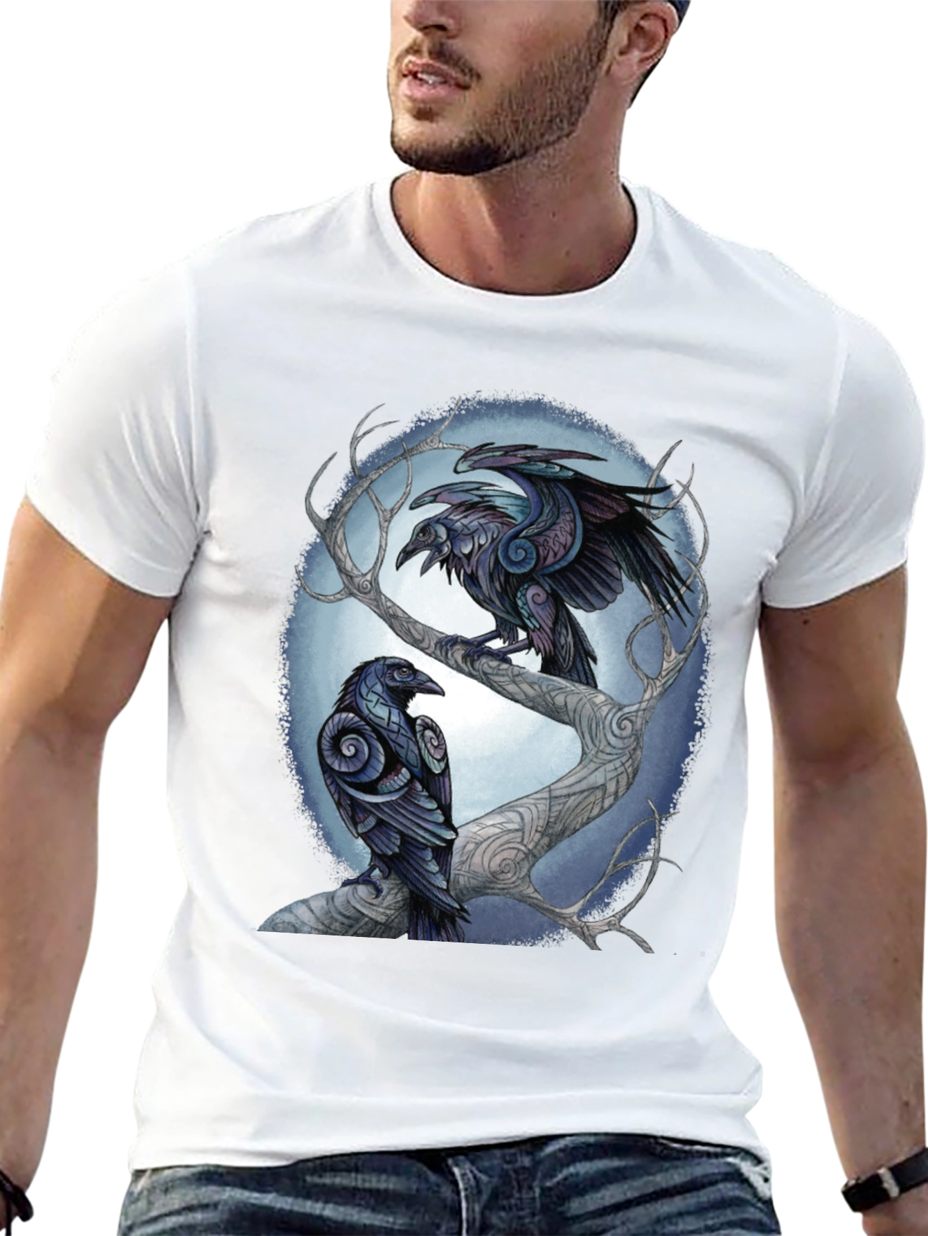 Raven Tree Graphic Tee - Stylish Unisex Design